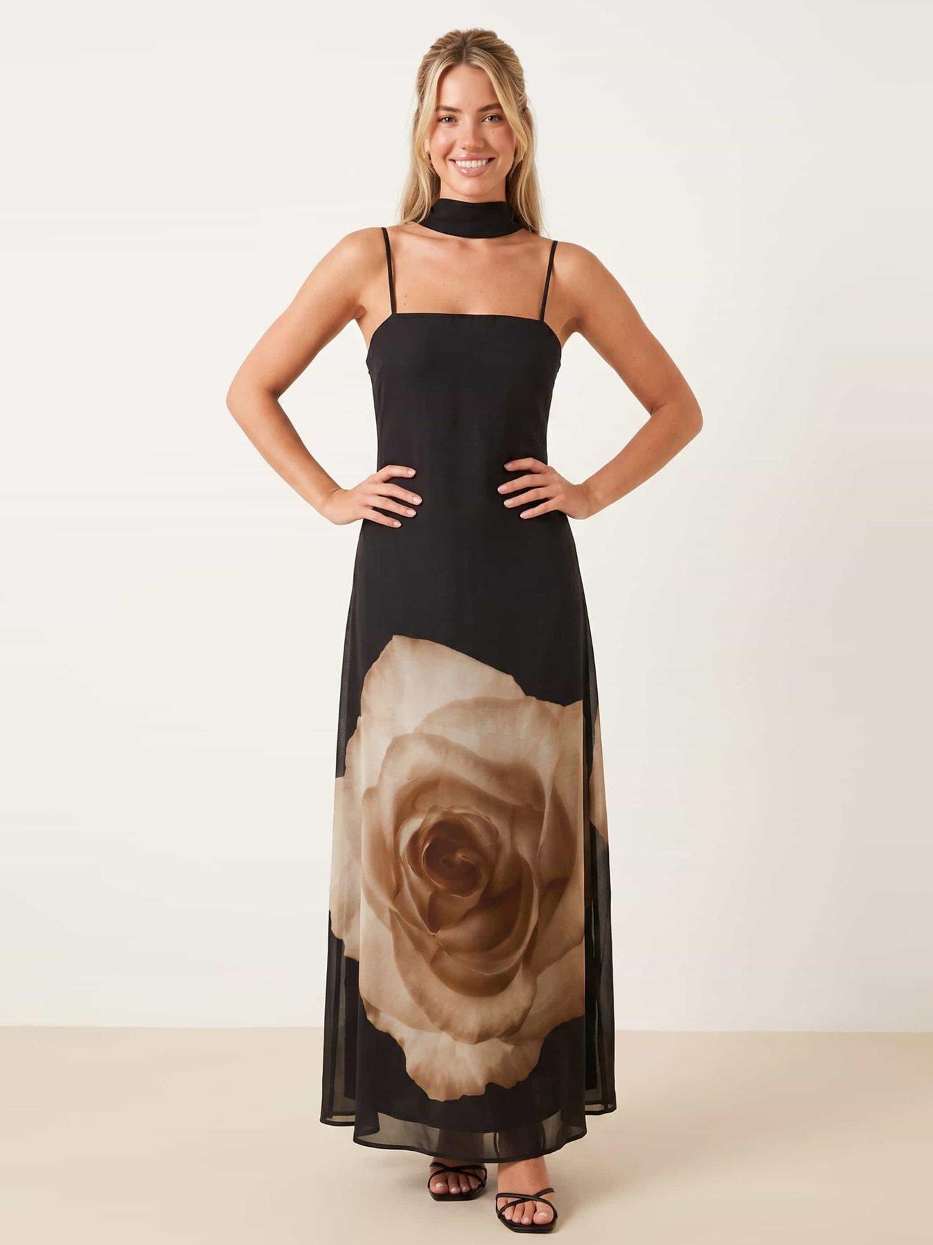 Image 1 of 4 of Style Cheat Placement Scarf Print Dress