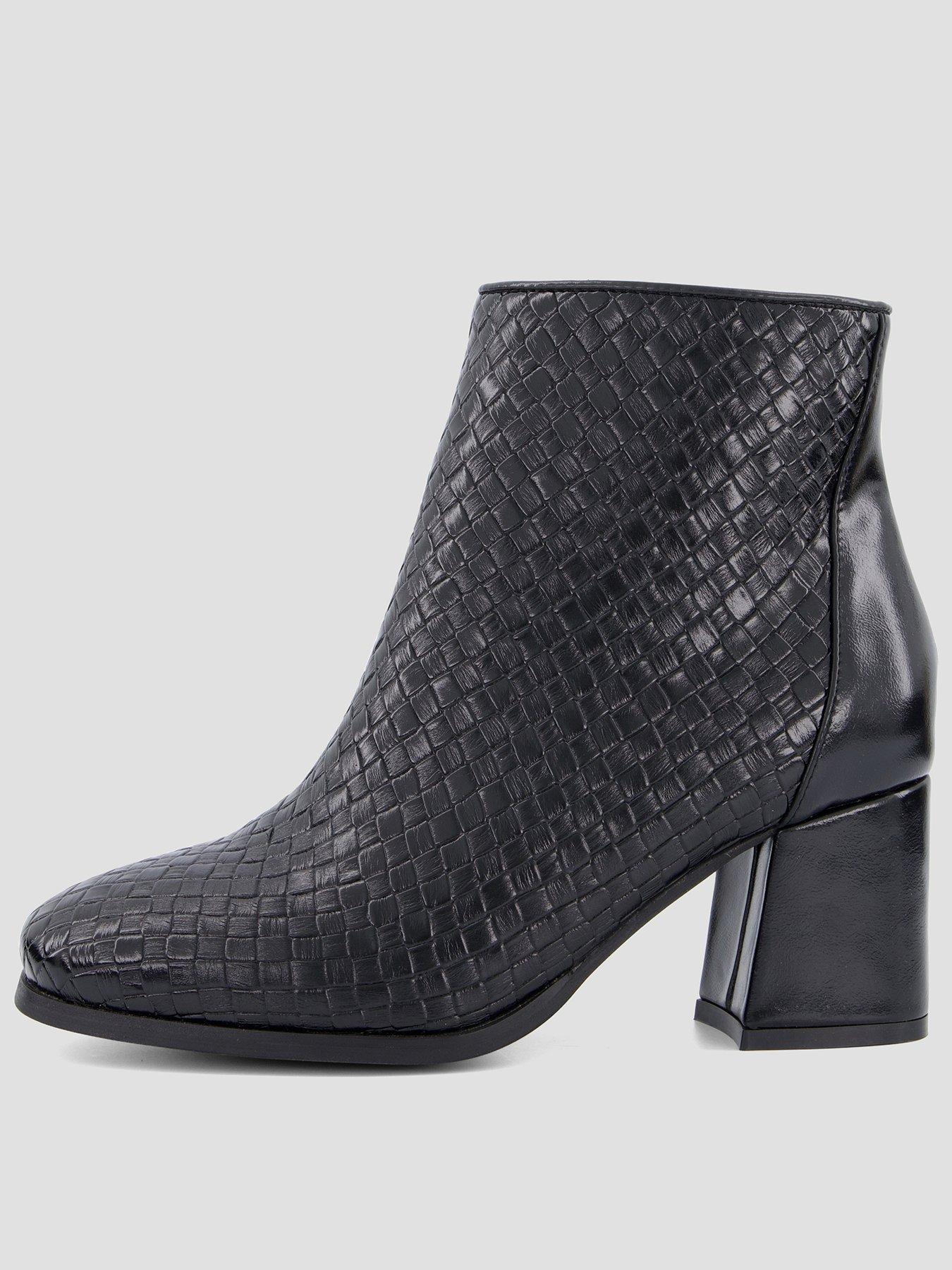 The Very Collection Wide Fit Weave Heel Ankle Boot