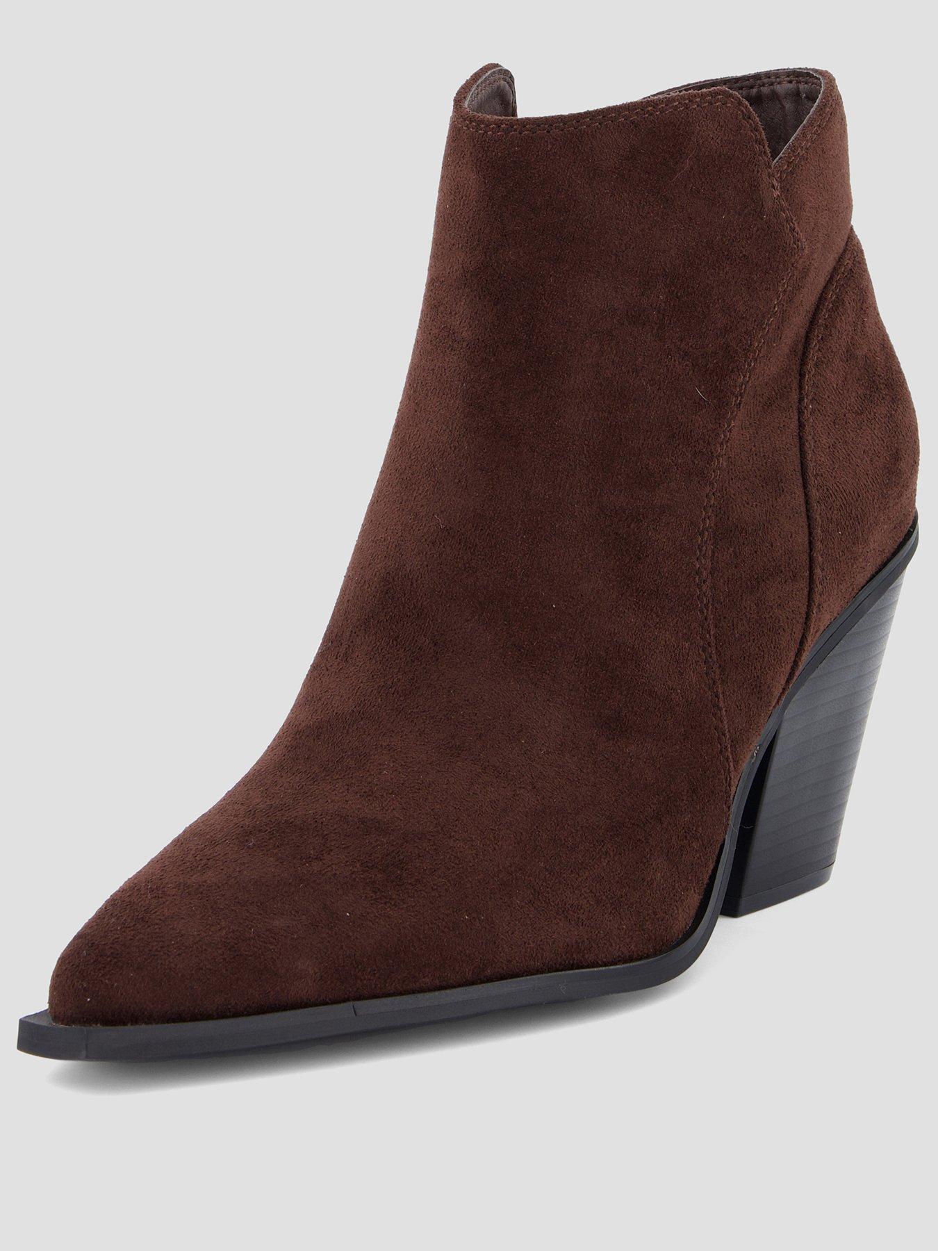 Image 2 of 7 of The Very Collection Extra Wide Fit Western Ankle Boot - Brown