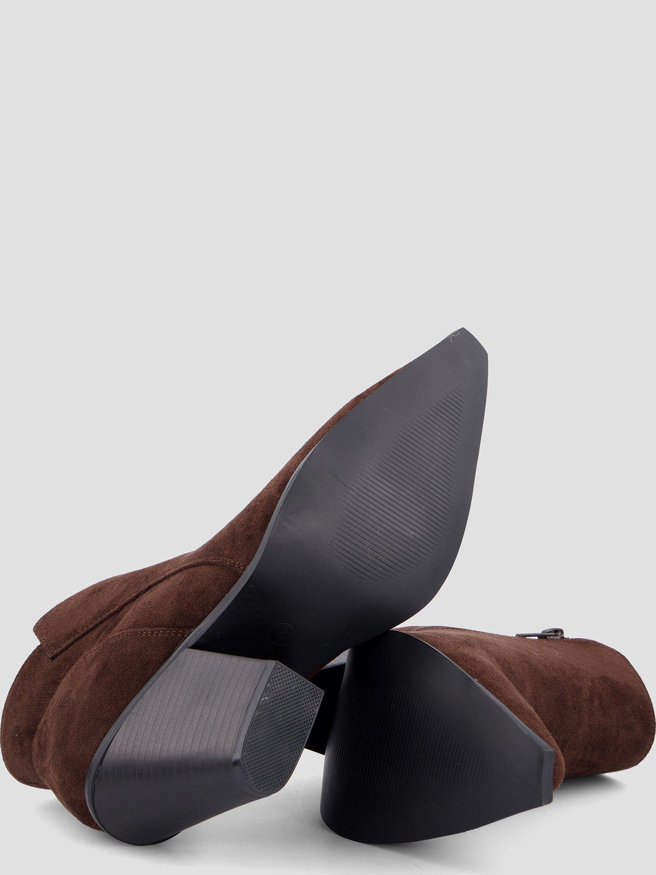 Image 4 of 7 of The Very Collection Extra Wide Fit Western Ankle Boot - Brown