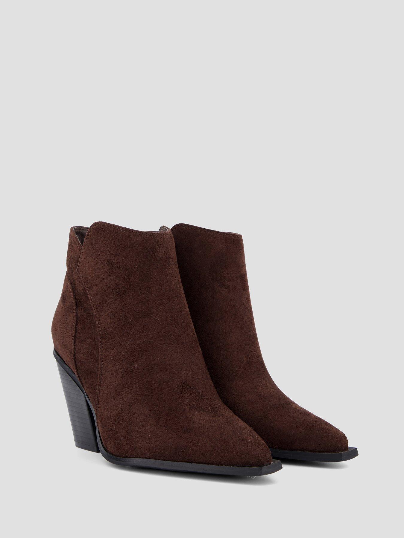 Image 6 of 7 of The Very Collection Extra Wide Fit Western Ankle Boot - Brown