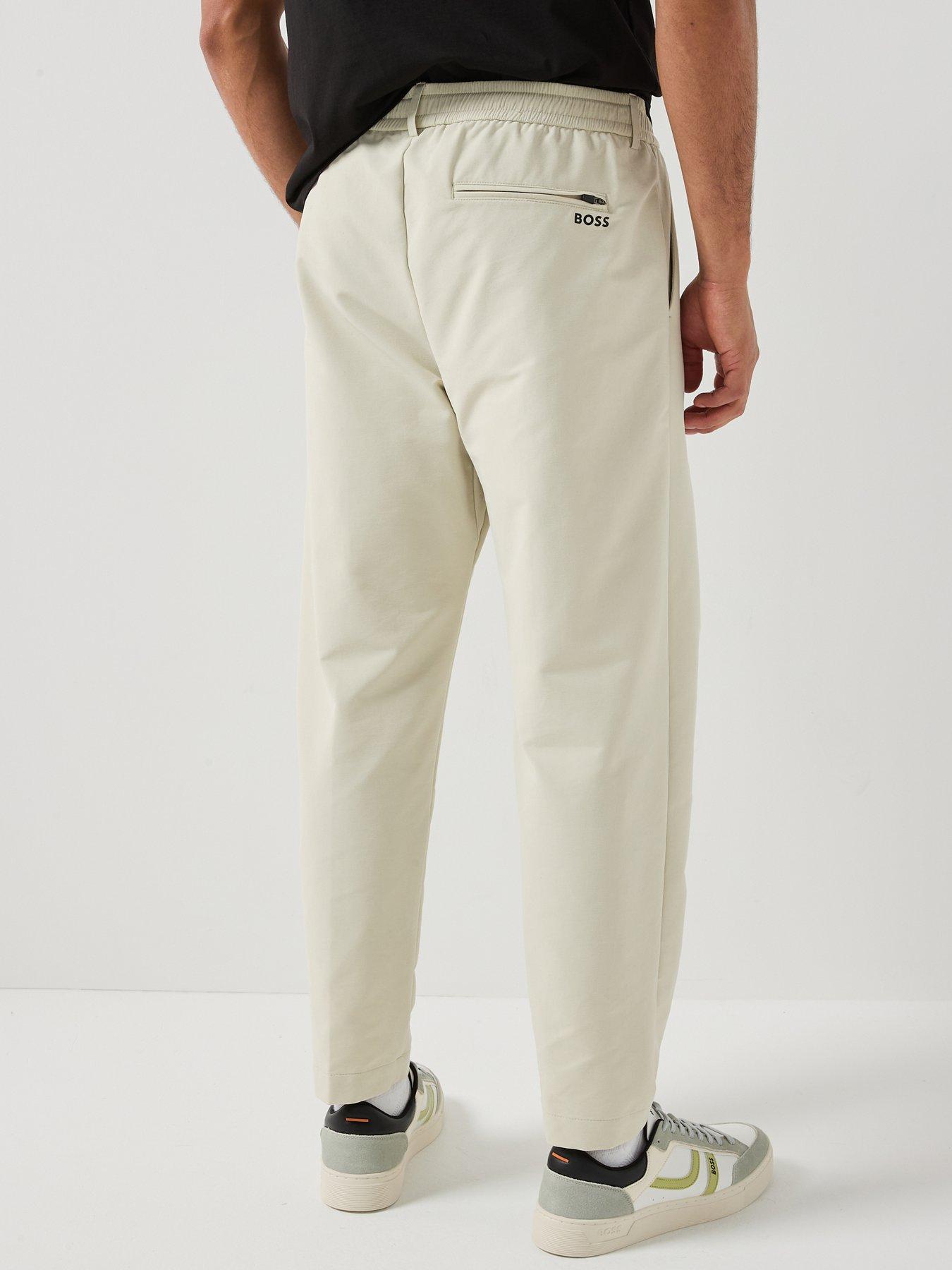 Image 2 of 4 of BOSS Tr_Convert Network Double Pleat Trousers - Light Beige