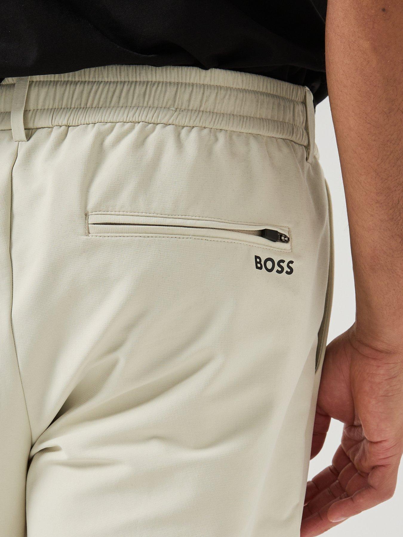 Image 4 of 4 of BOSS Tr_Convert Network Double Pleat Trousers - Light Beige