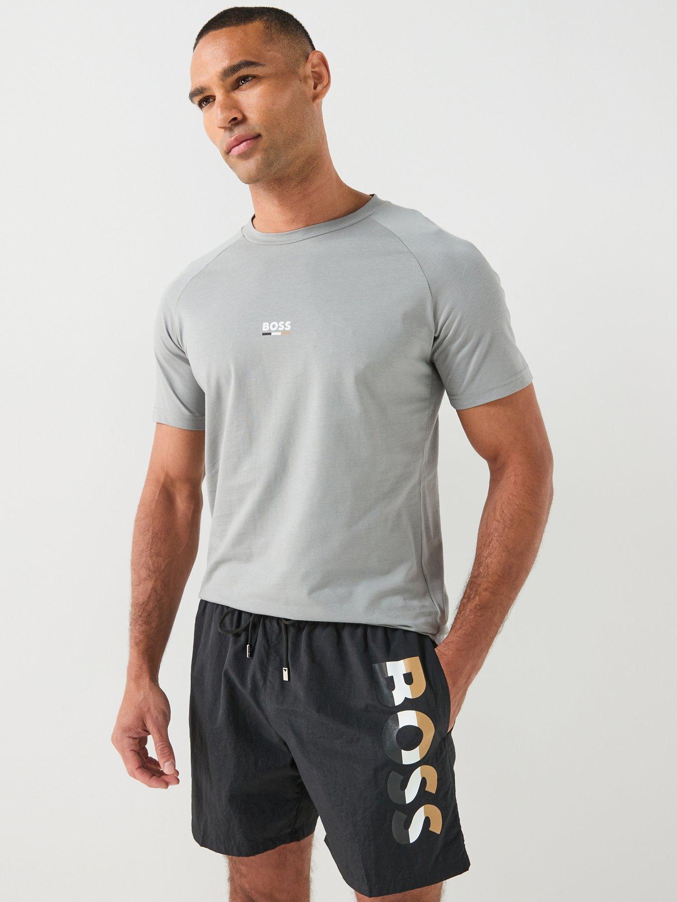 Image 1 of 5 of BOSS Bodywear Slim Fit Stripe T-Shirt - Grey