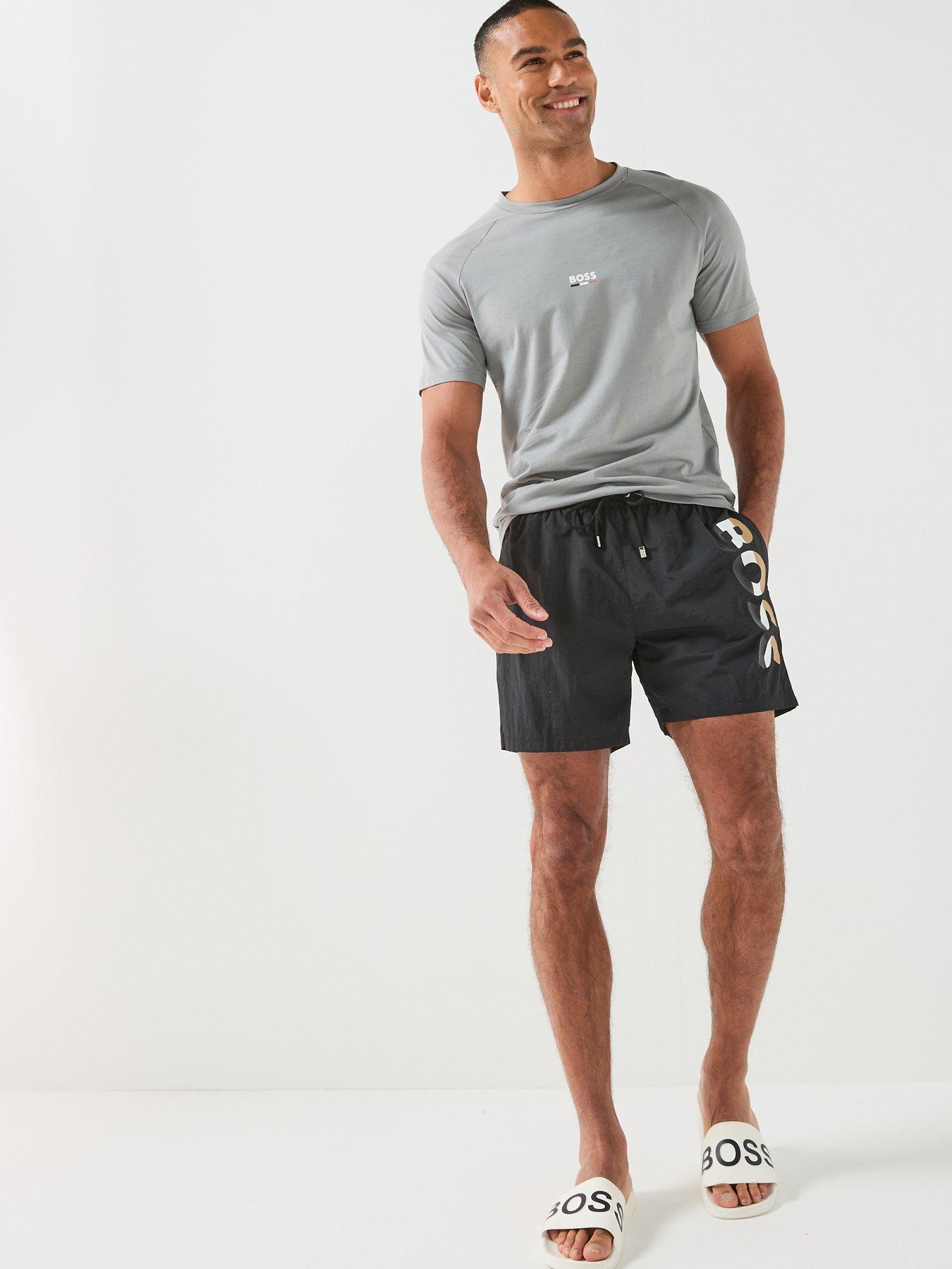 Image 3 of 5 of BOSS Bodywear Slim Fit Stripe T-Shirt - Grey