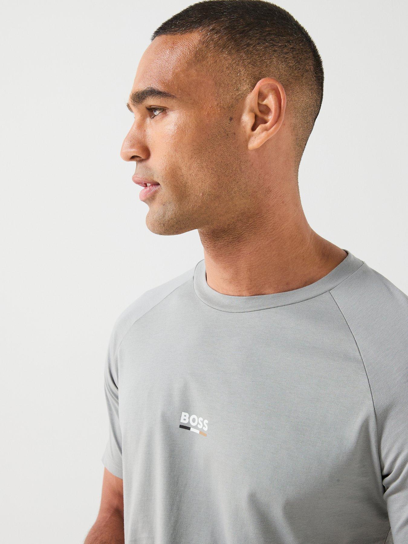 Image 4 of 5 of BOSS Bodywear Slim Fit Stripe T-Shirt - Grey