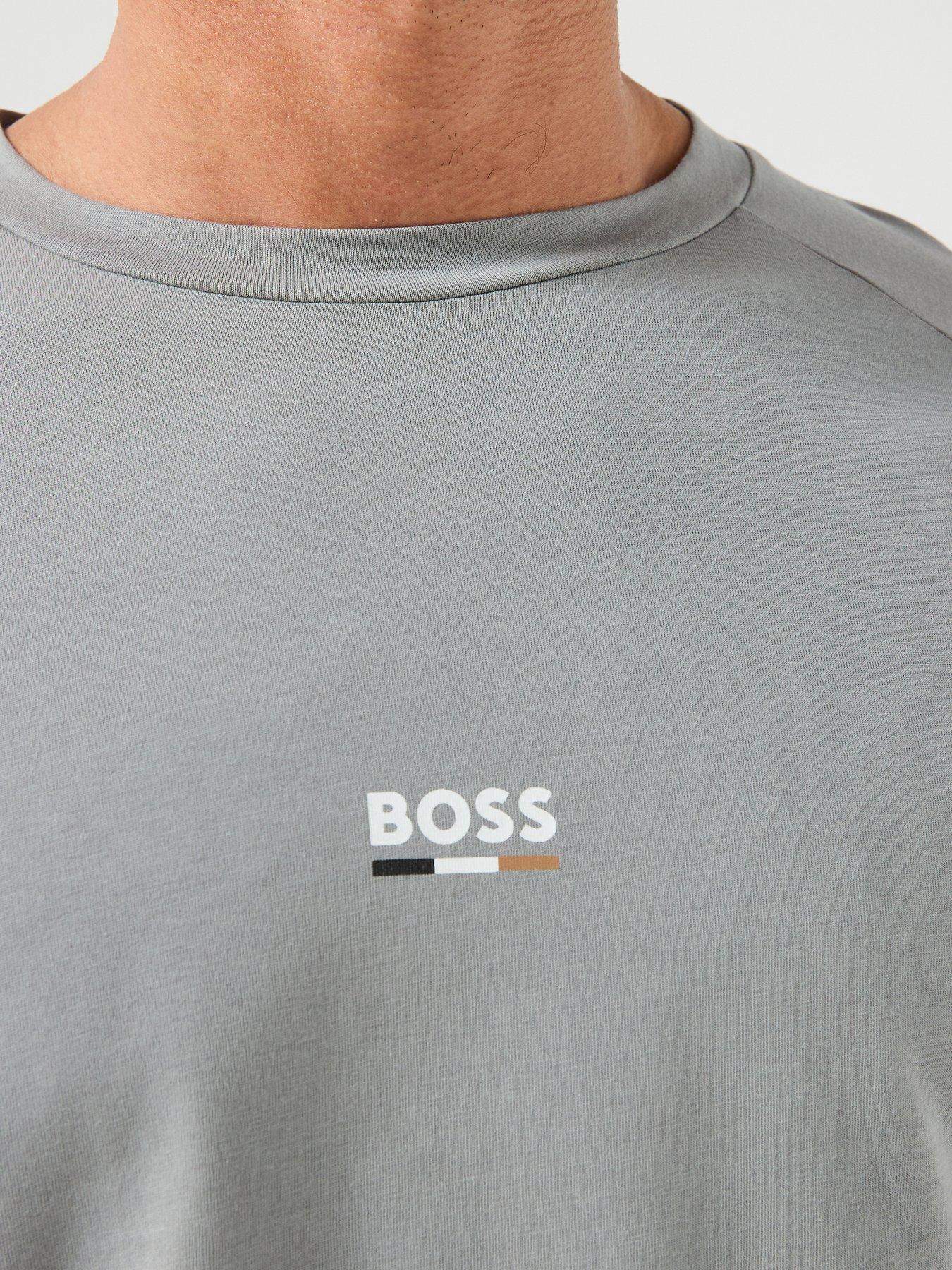 Image 5 of 5 of BOSS Bodywear Slim Fit Stripe T-Shirt - Grey