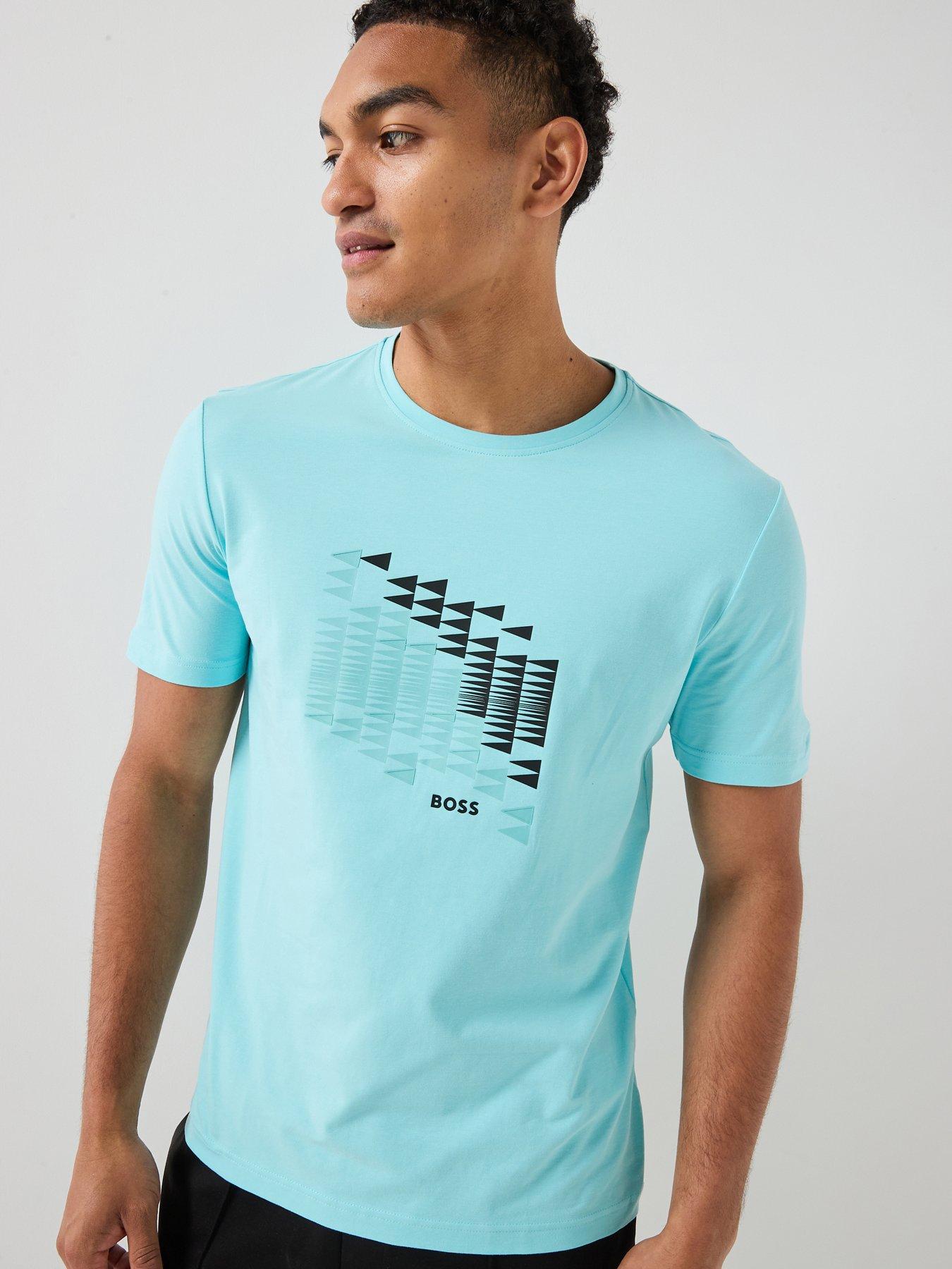 Image 1 of 4 of BOSS Regular Graphic Tops - Blue