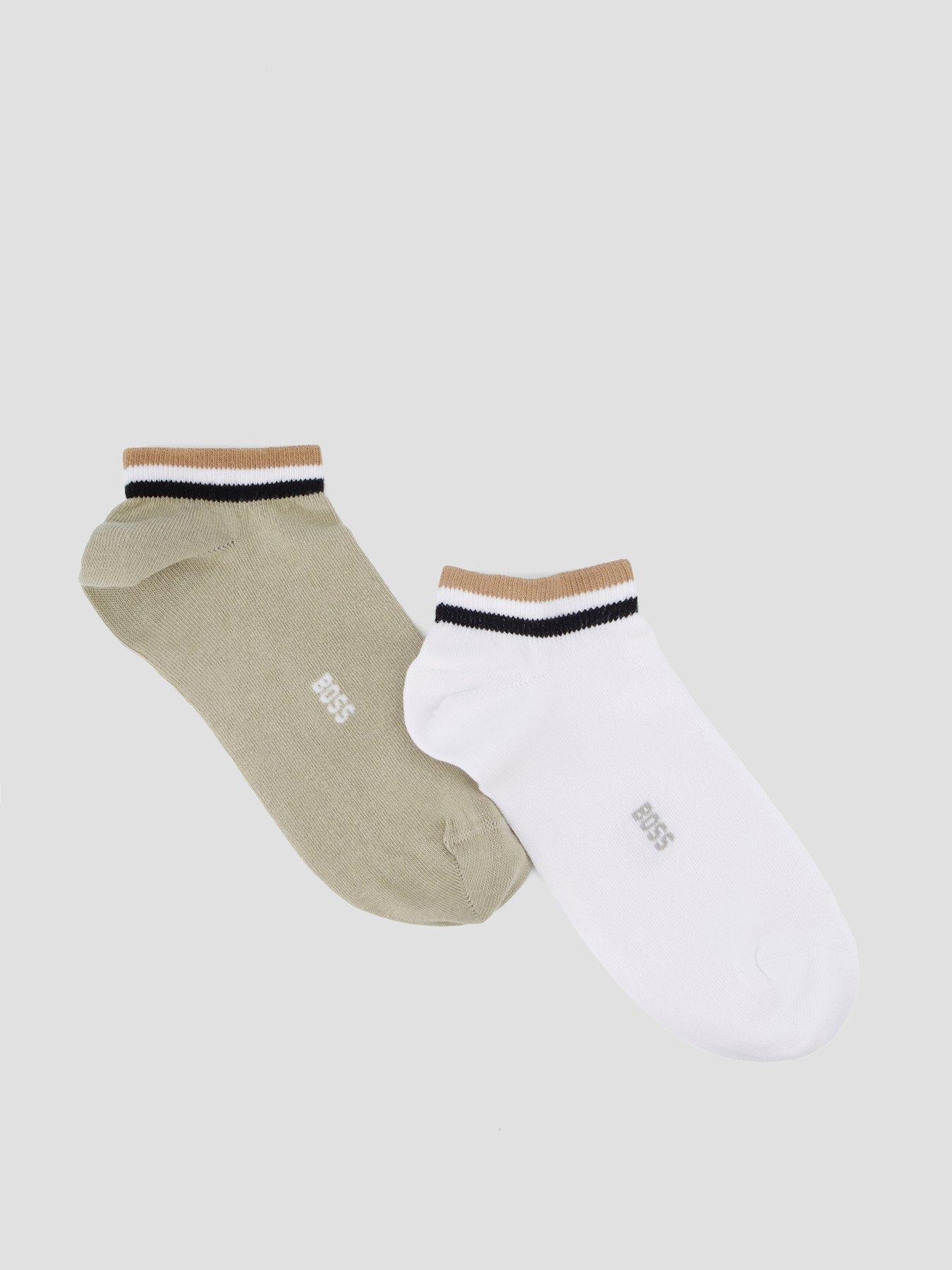 Image 1 of 3 of BOSS Bodywear 2 Pack Global Stripe Trainer Socks - Assorted