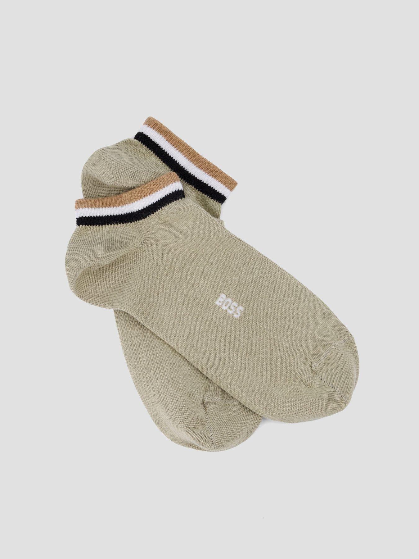 Image 2 of 3 of BOSS Bodywear 2 Pack Global Stripe Trainer Socks - Assorted