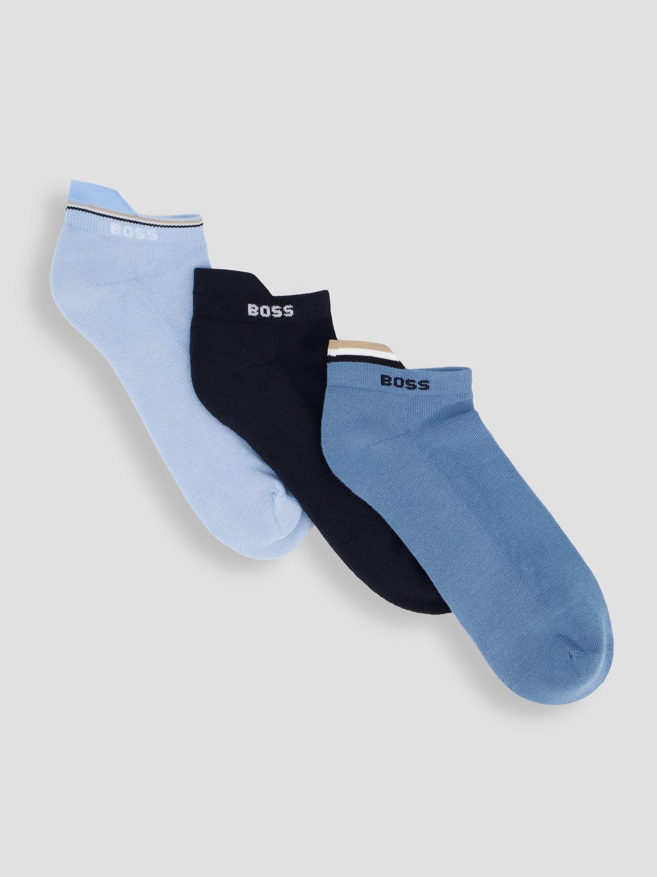 Image 1 of 3 of BOSS Bodywear 3 Pack Icon Trainer Socks - Assorted