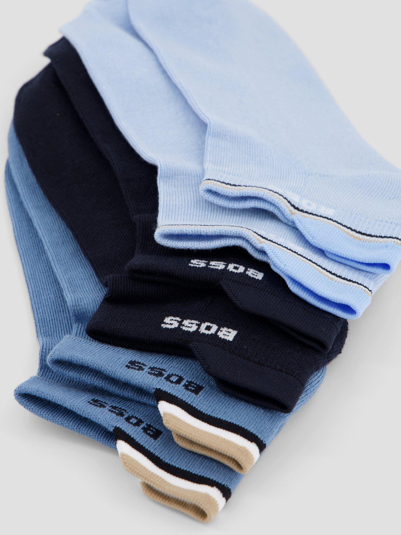 Image 3 of 3 of BOSS Bodywear 3 Pack Icon Trainer Socks - Assorted