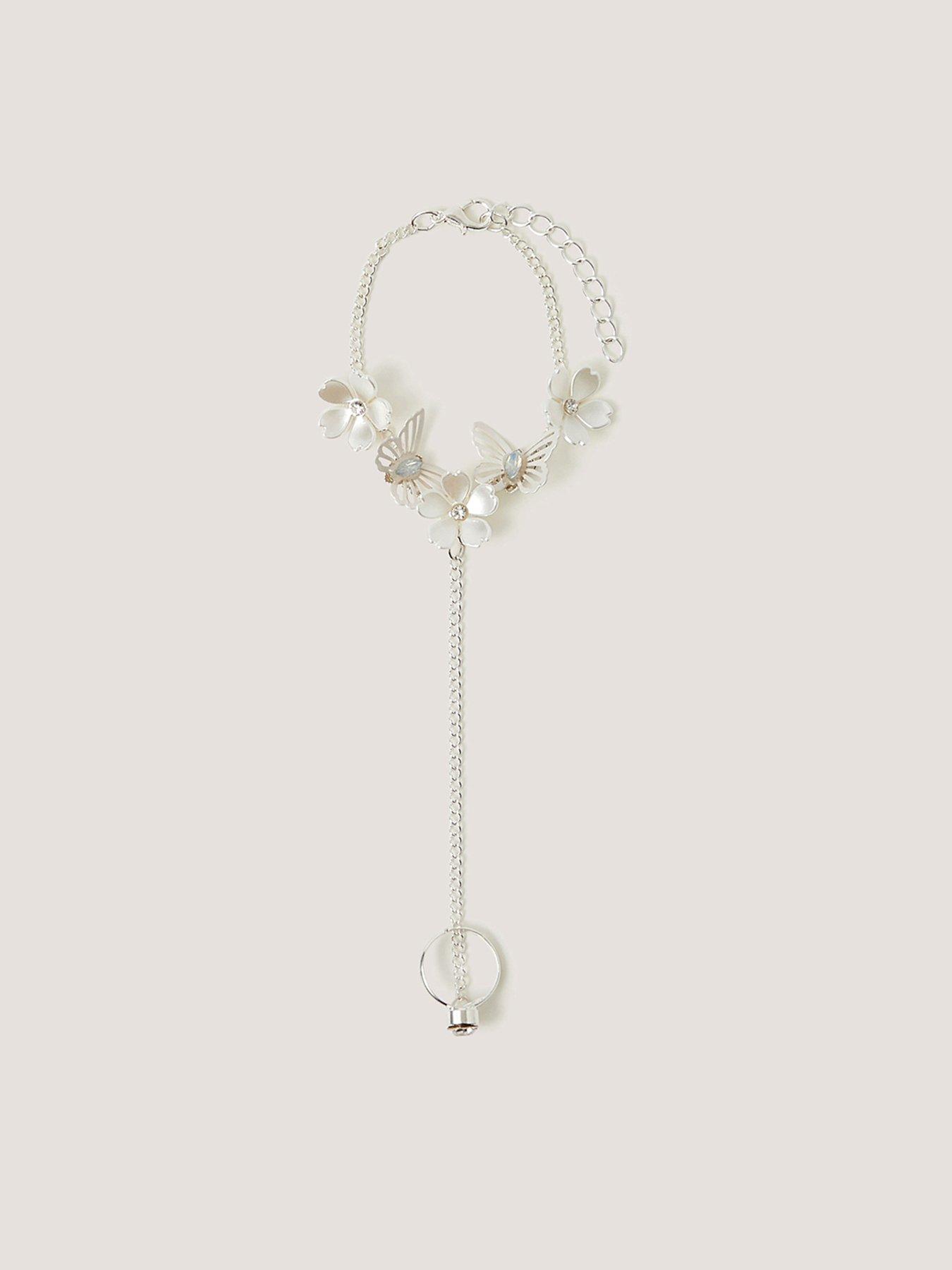 Image 2 of 3 of Monsoon Girls Bridesmaid Linked Bracelet Set - Multi
