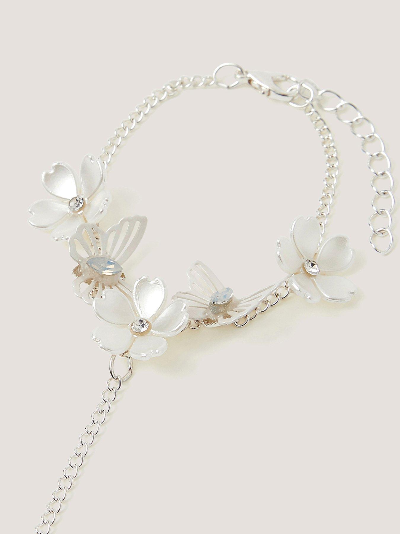 Image 3 of 3 of Monsoon Girls Bridesmaid Linked Bracelet Set - Multi