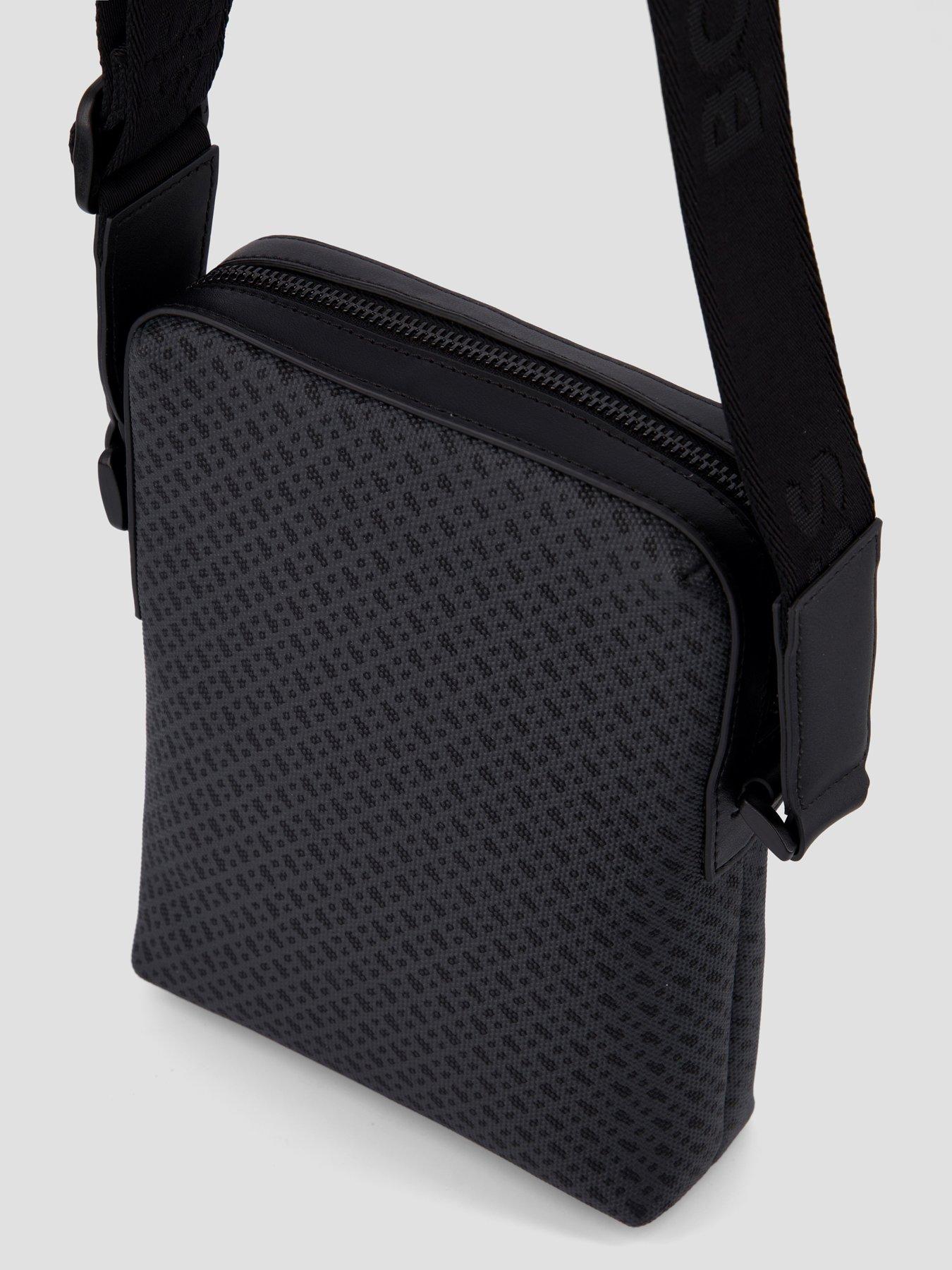 Image 3 of 5 of BOSS Ray Ns Zip Monogram Crossbody Bag - Black