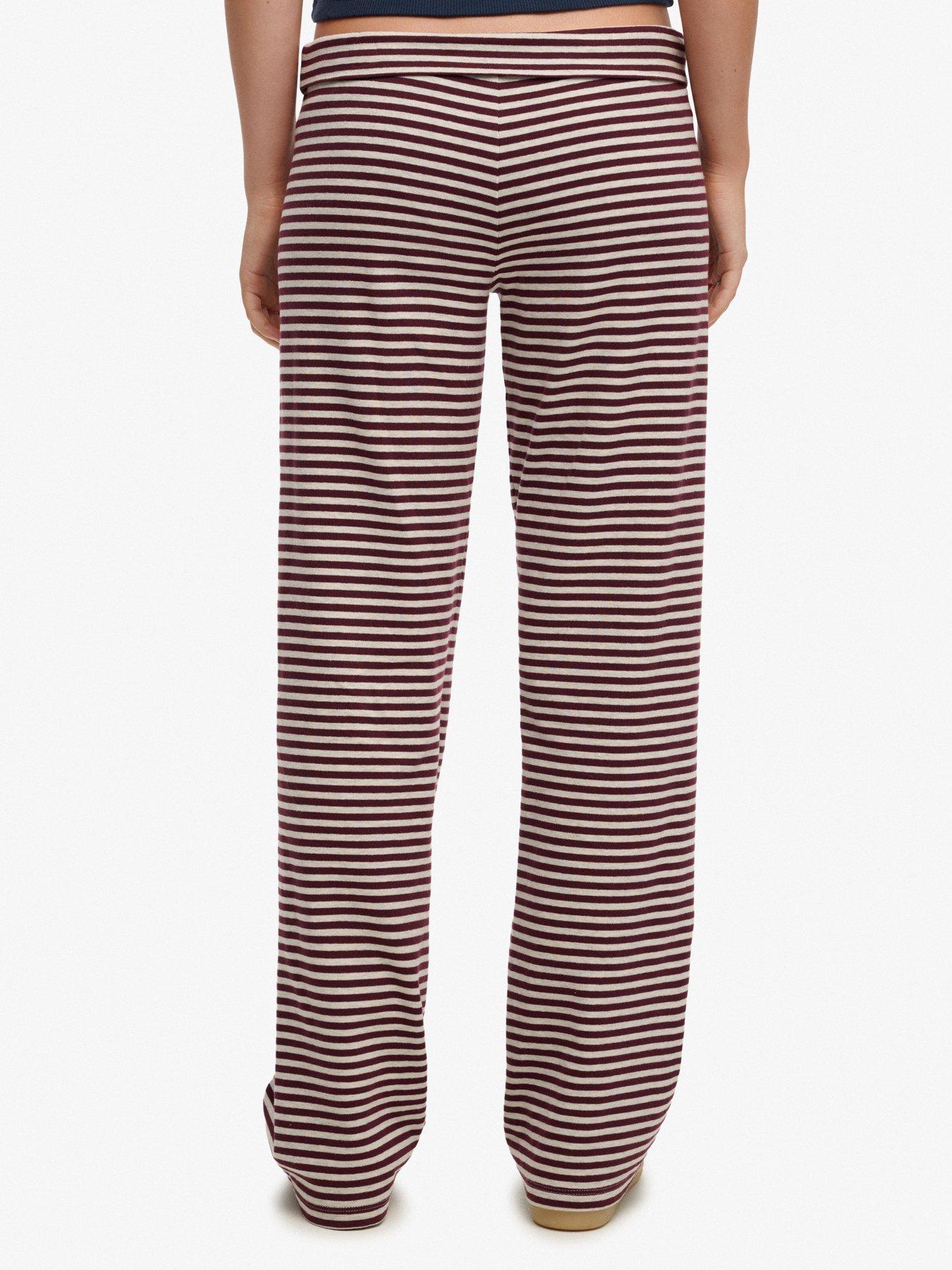 Image 2 of 7 of Superdry Athletic Essentials Stripe Jersey Trousers - Red