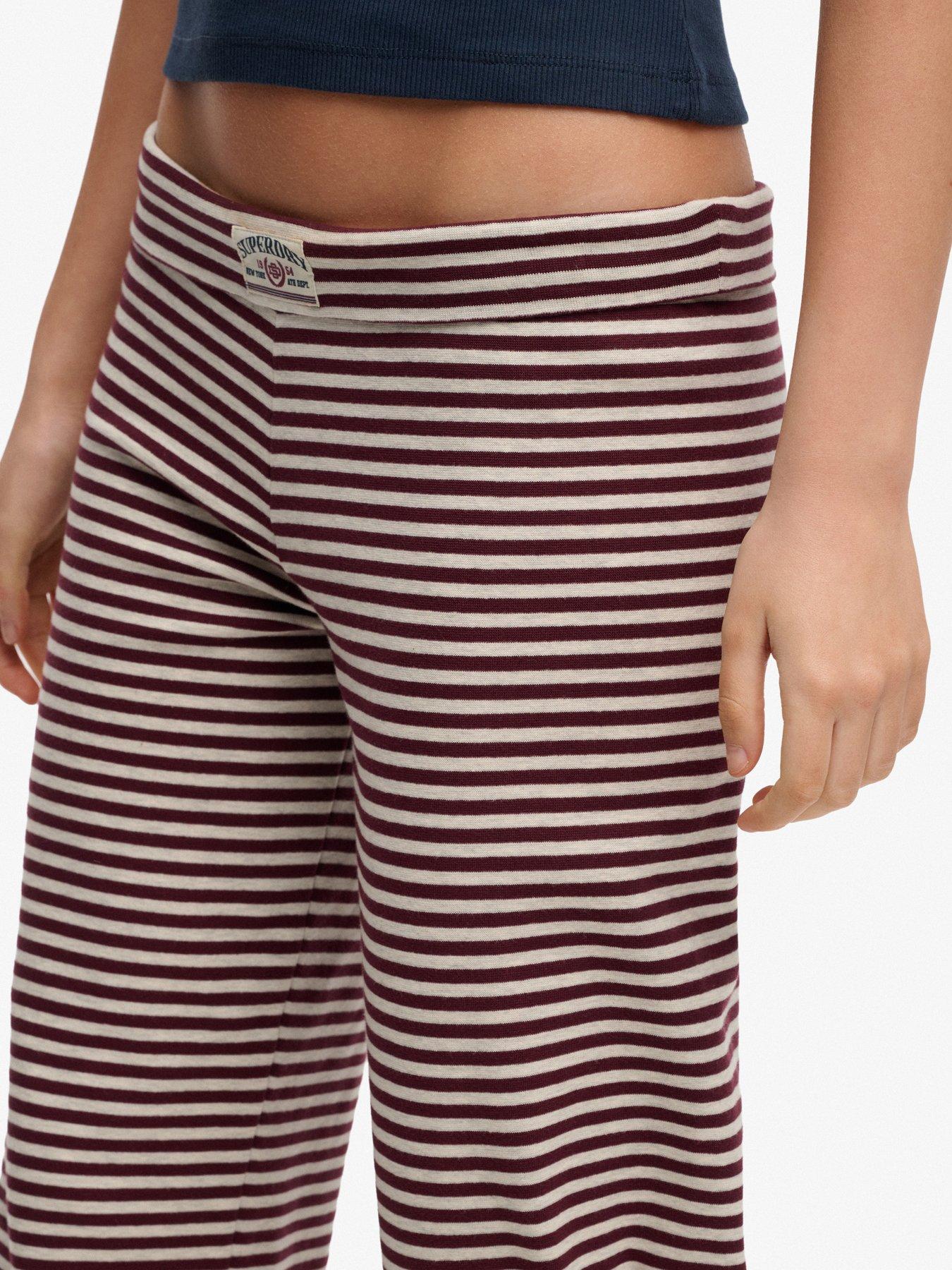 Image 6 of 7 of Superdry Athletic Essentials Stripe Jersey Trousers - Red