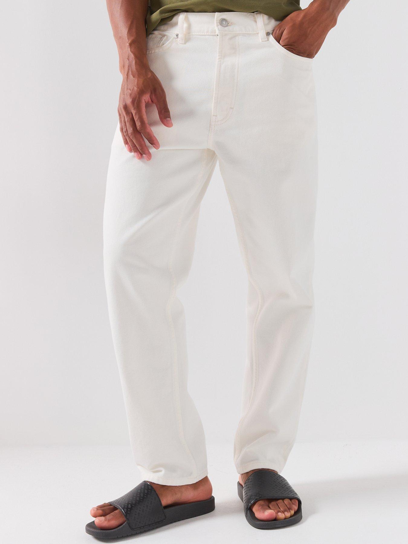 Image 1 of 6 of HUGO 838 Loose Fit Jeans - Off White