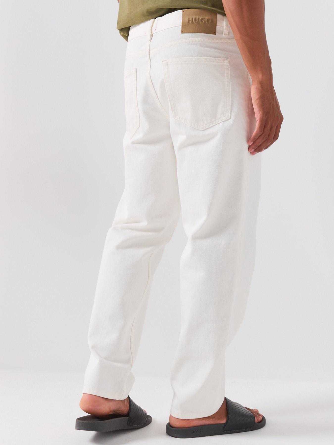 Image 2 of 6 of HUGO 838 Loose Fit Jeans - Off White