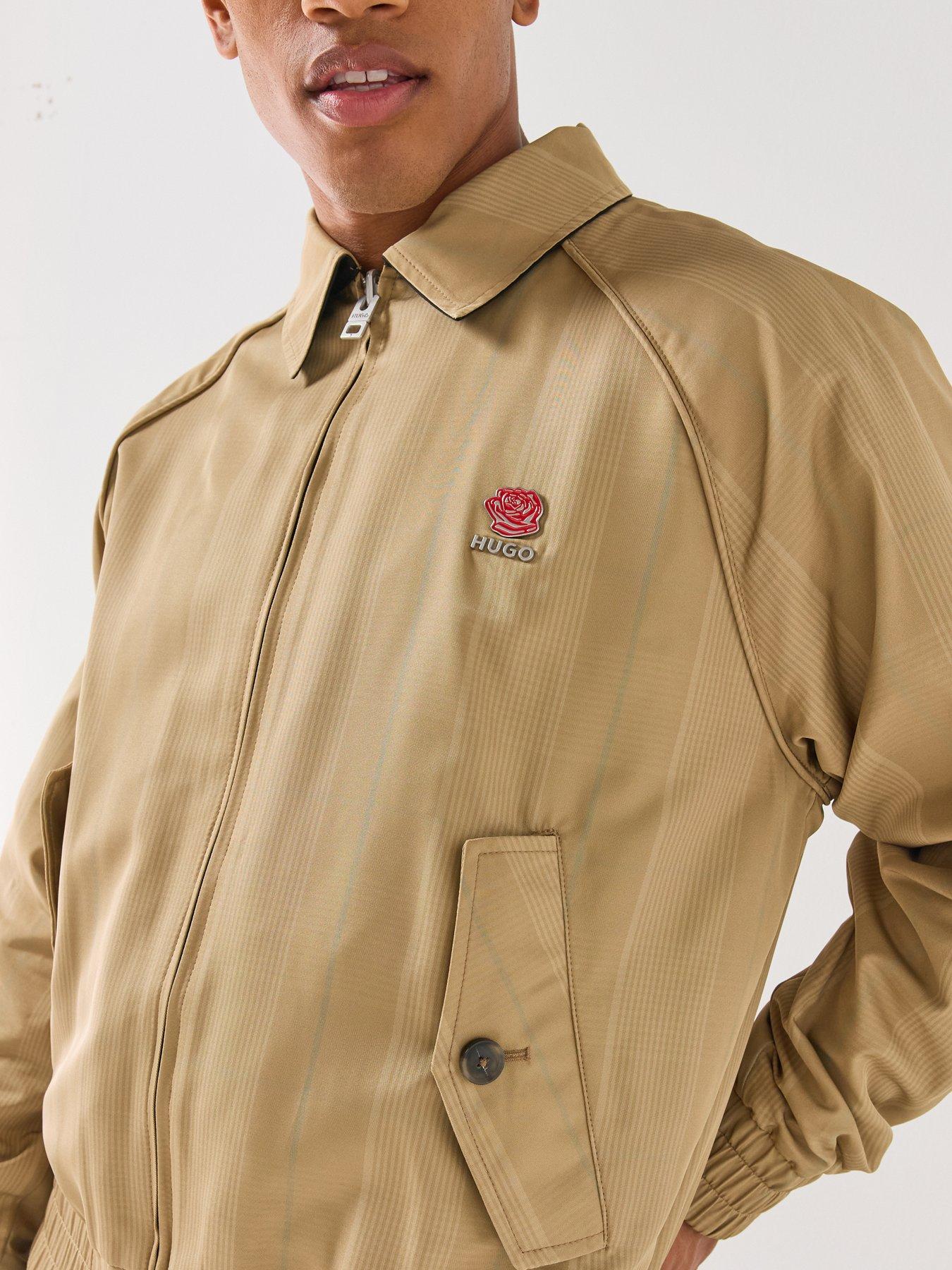 Image 5 of 6 of HUGO Hugo Bartus2631 Reversible Lightweight Harrington Jacket - Beige