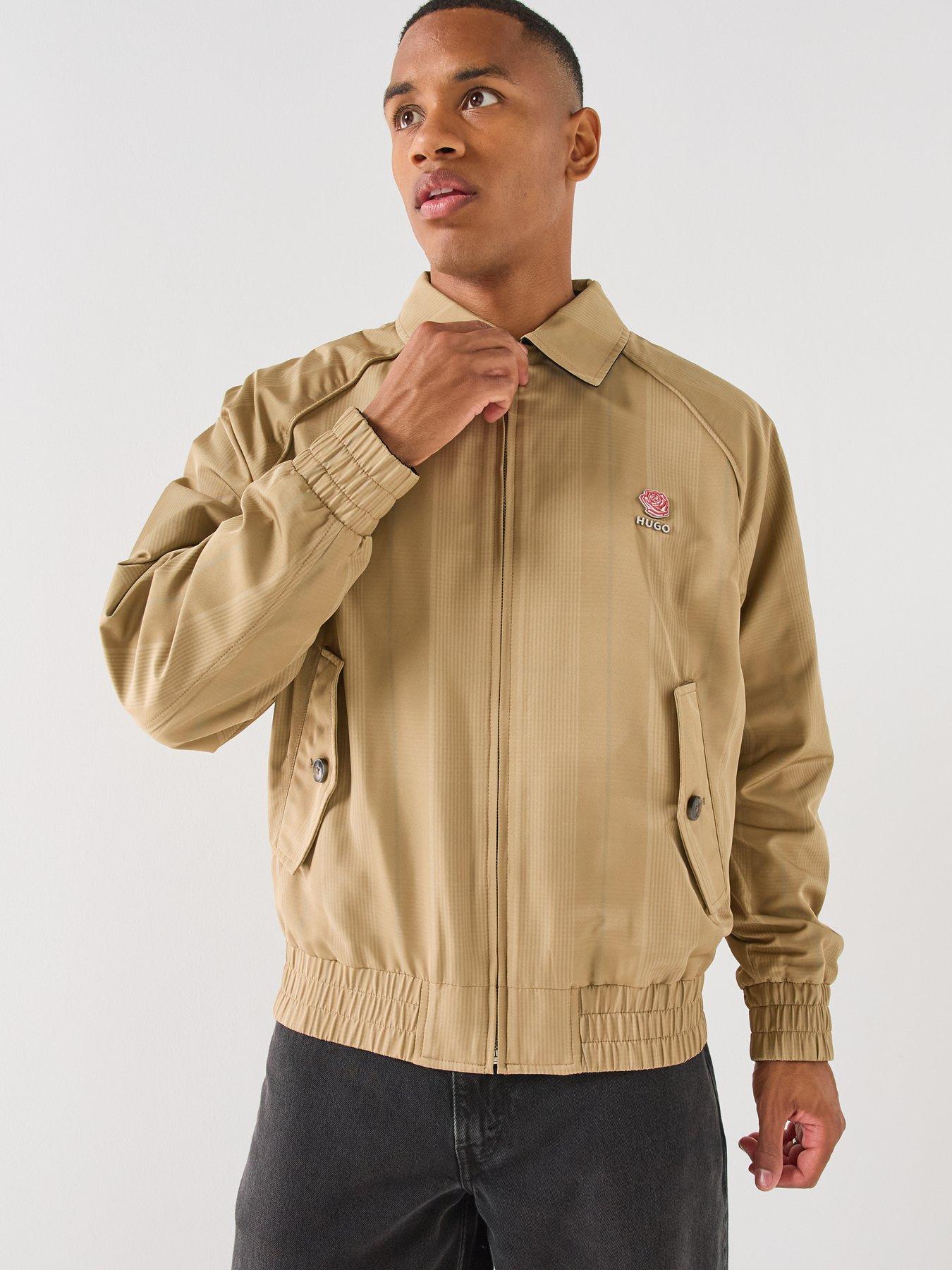 Image 6 of 6 of HUGO Hugo Bartus2631 Reversible Lightweight Harrington Jacket - Beige