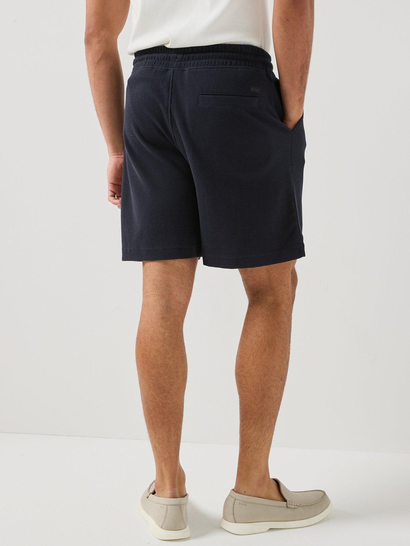 Image 2 of 5 of BOSS Boss Se_urban Waffle Shorts - Navy