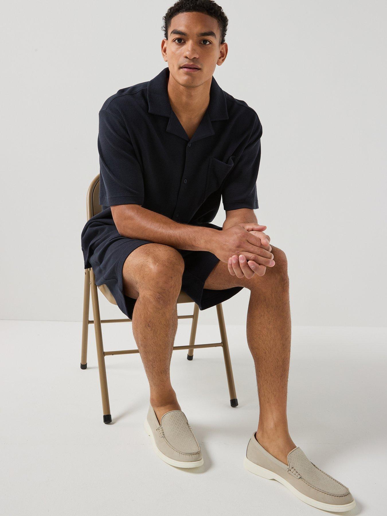 Image 4 of 5 of BOSS Boss Se_urban Waffle Shorts - Navy