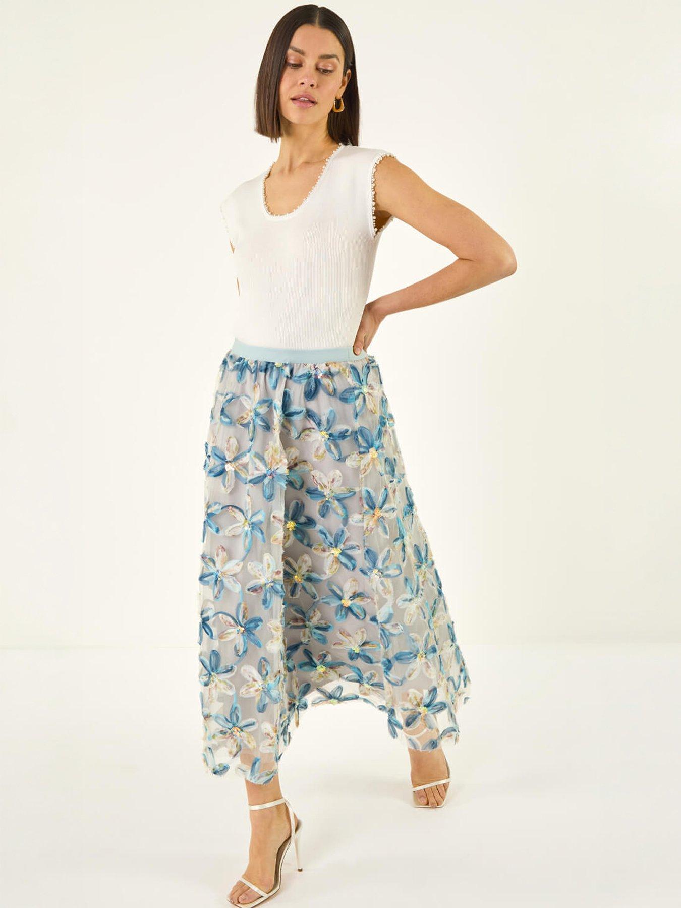 roman-textured-mesh-floral-midi-skirtdetail