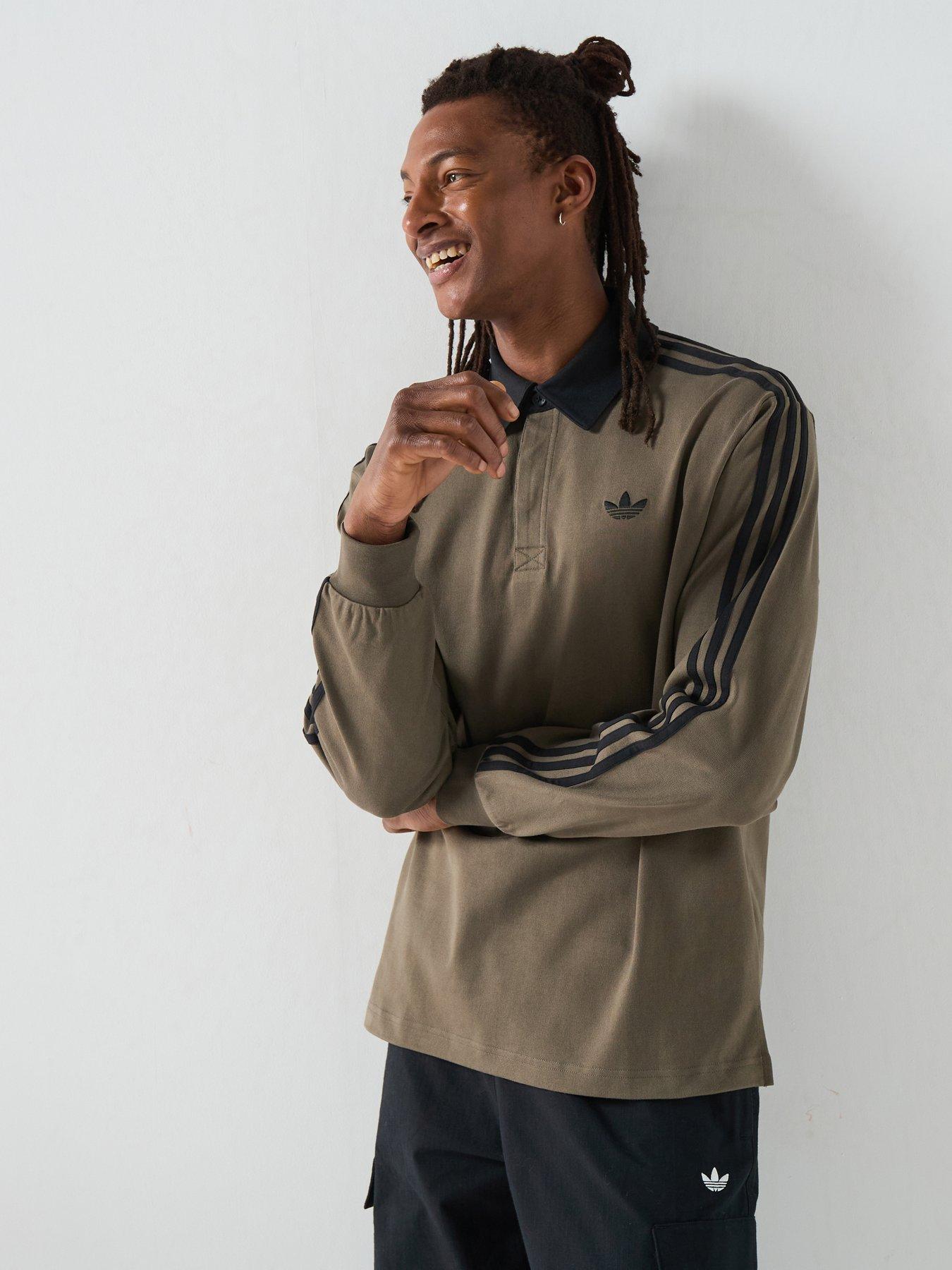 adidas Originals Mens 3 Stripe Polo Shirt - Brown