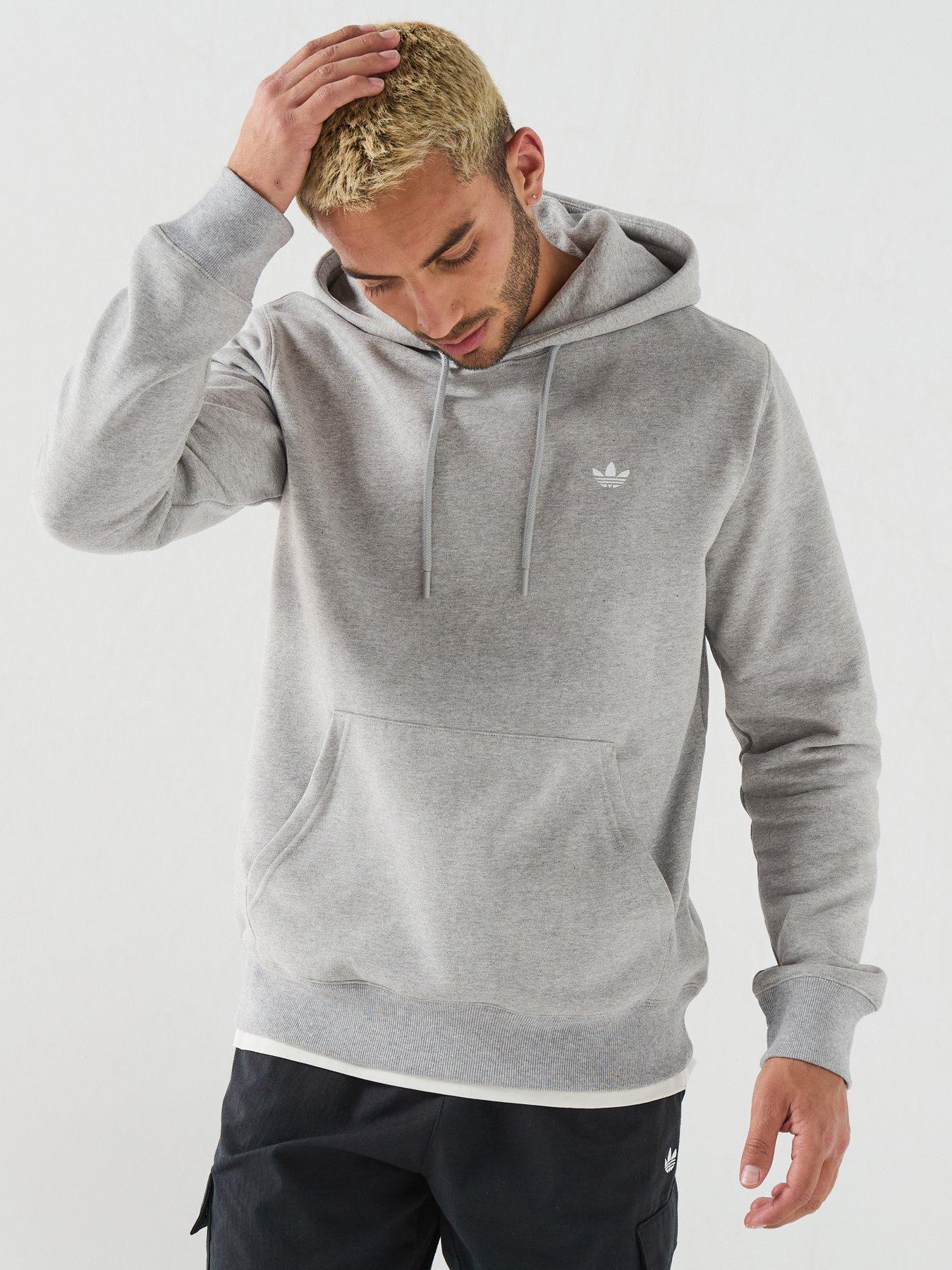 Image 1 of 6 of adidas Originals Mens Essentials Long Sleeve Hoodie - Grey