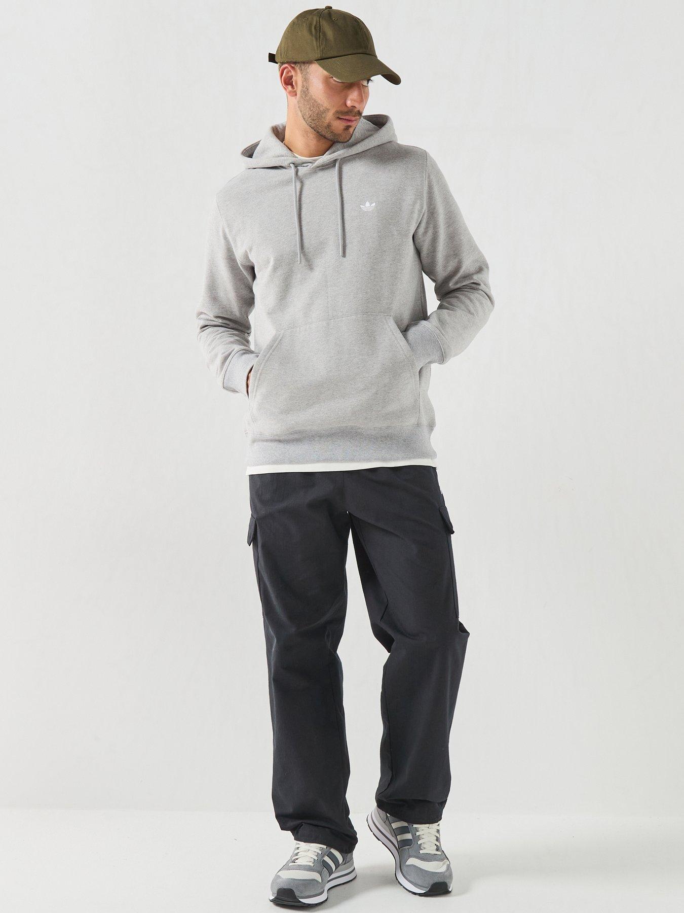 Image 3 of 6 of adidas Originals Mens Essentials Long Sleeve Hoodie - Grey
