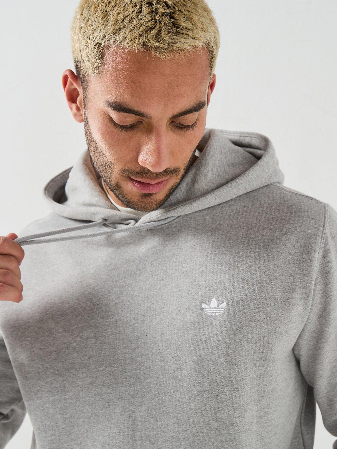 Image 4 of 6 of adidas Originals Mens Essentials Long Sleeve Hoodie - Grey