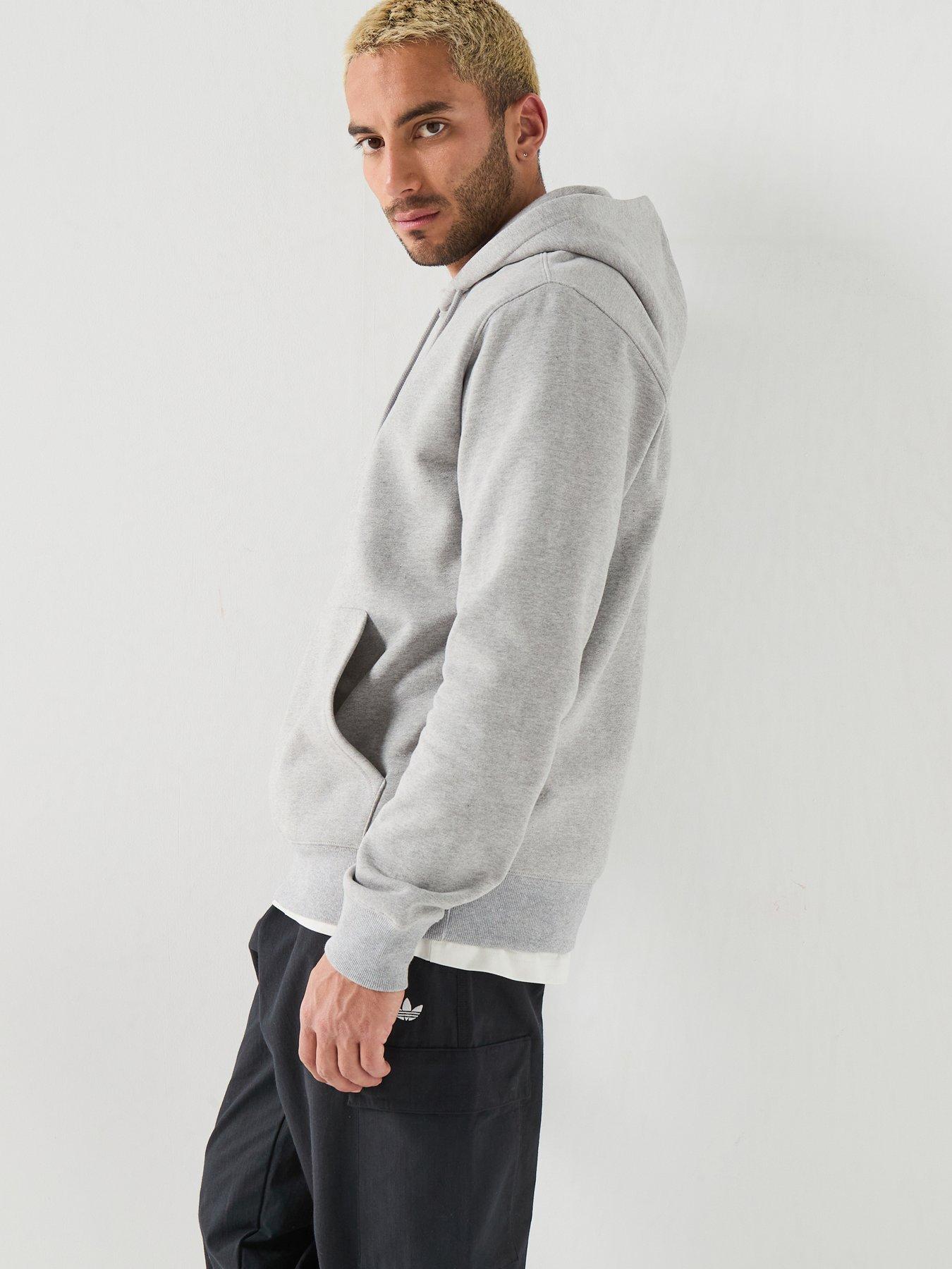 Image 5 of 6 of adidas Originals Mens Essentials Long Sleeve Hoodie - Grey