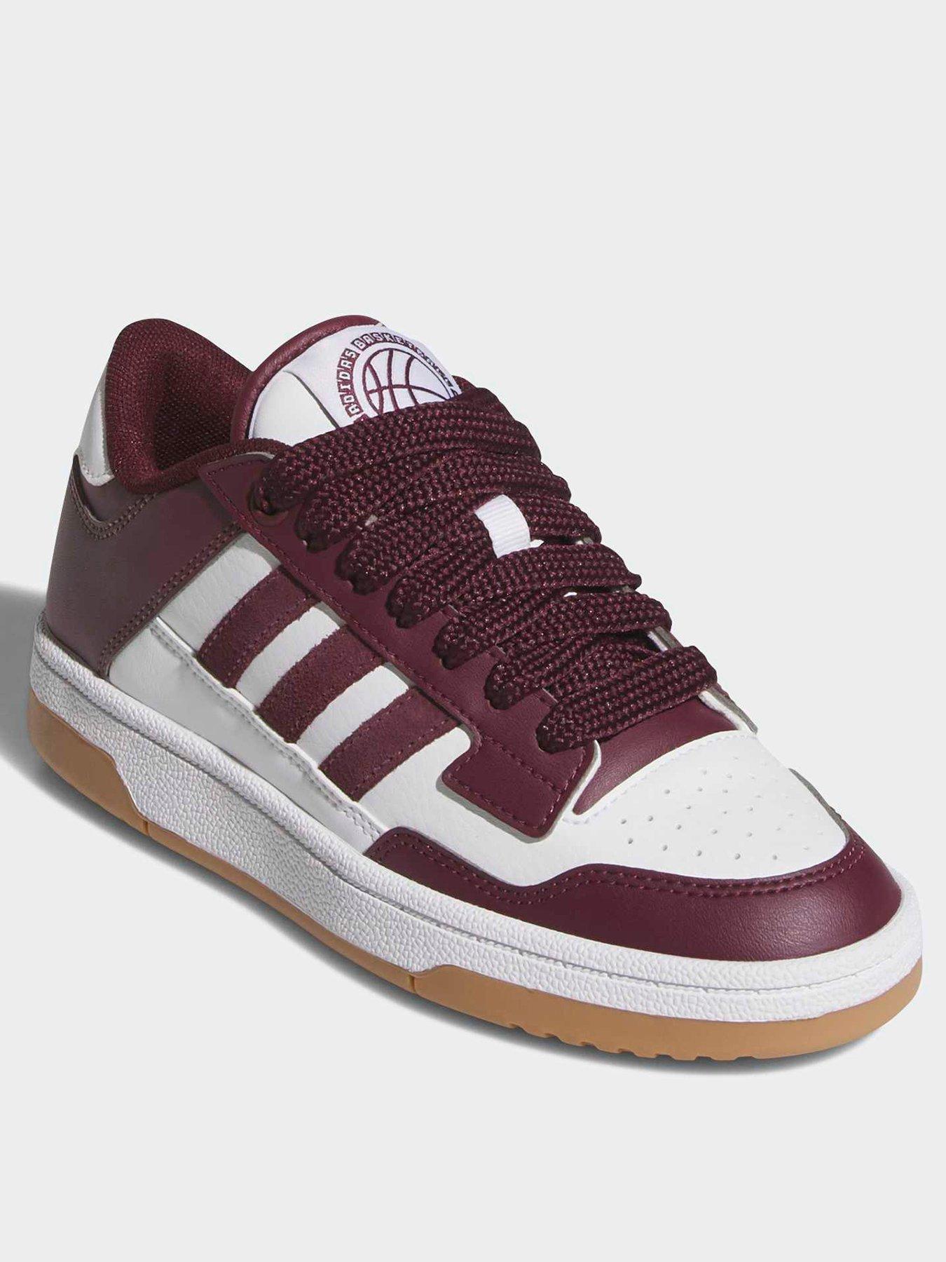 Image 2 of 7 of adidas Sportswear Junior Rapid Court Low Trainers - White/Burgundy