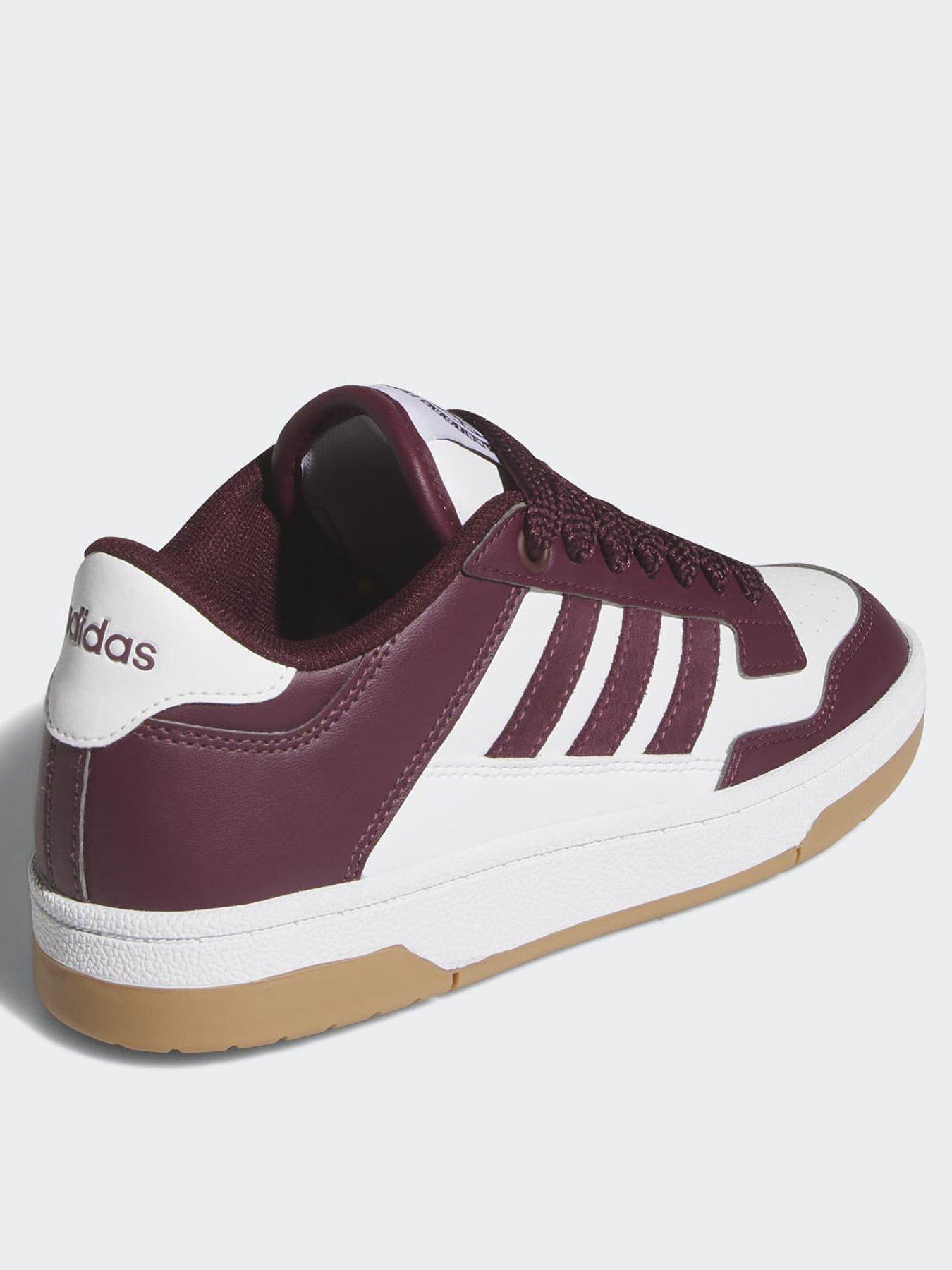 Image 3 of 7 of adidas Sportswear Junior Rapid Court Low Trainers - White/Burgundy