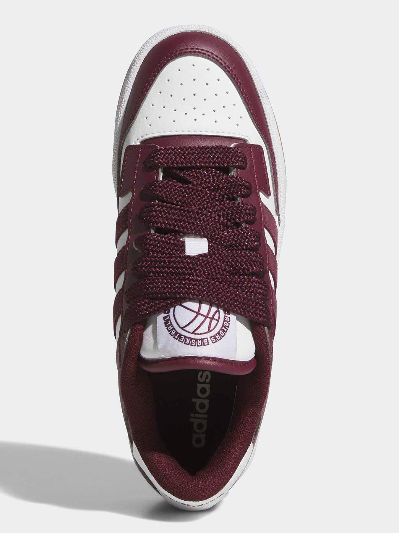Image 4 of 7 of adidas Sportswear Junior Rapid Court Low Trainers - White/Burgundy