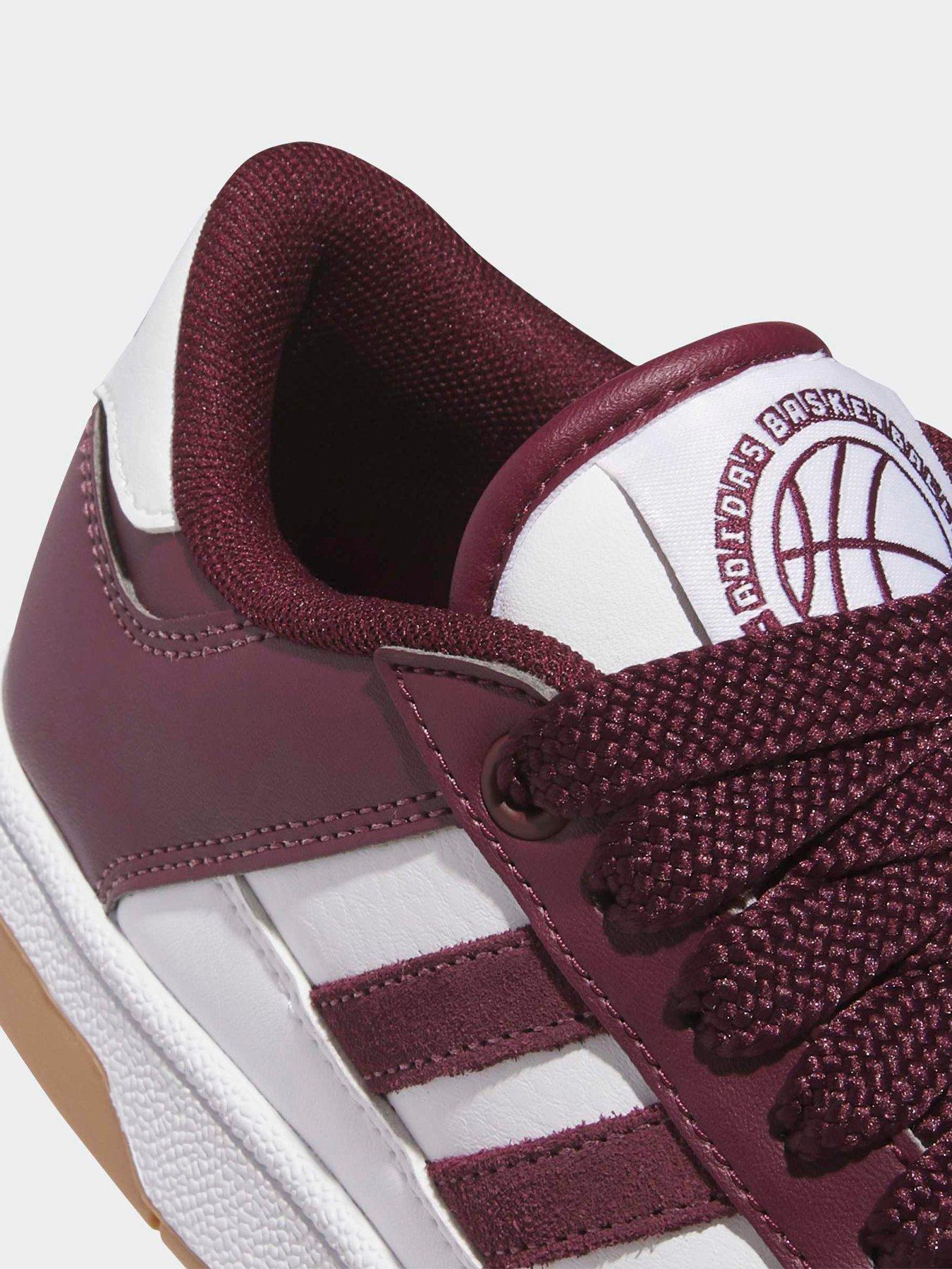 Image 6 of 7 of adidas Sportswear Junior Rapid Court Low Trainers - White/Burgundy