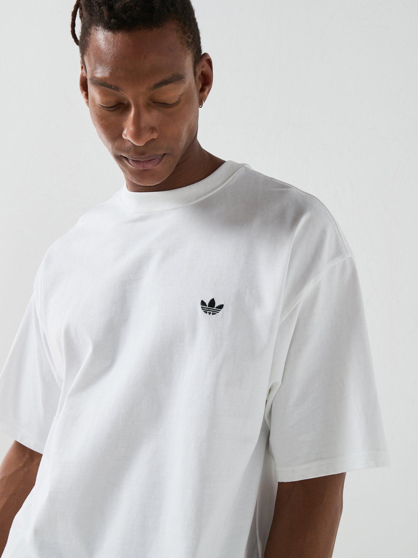 Image 4 of 6 of adidas Originals Mens Essentials Oversized Tee - White