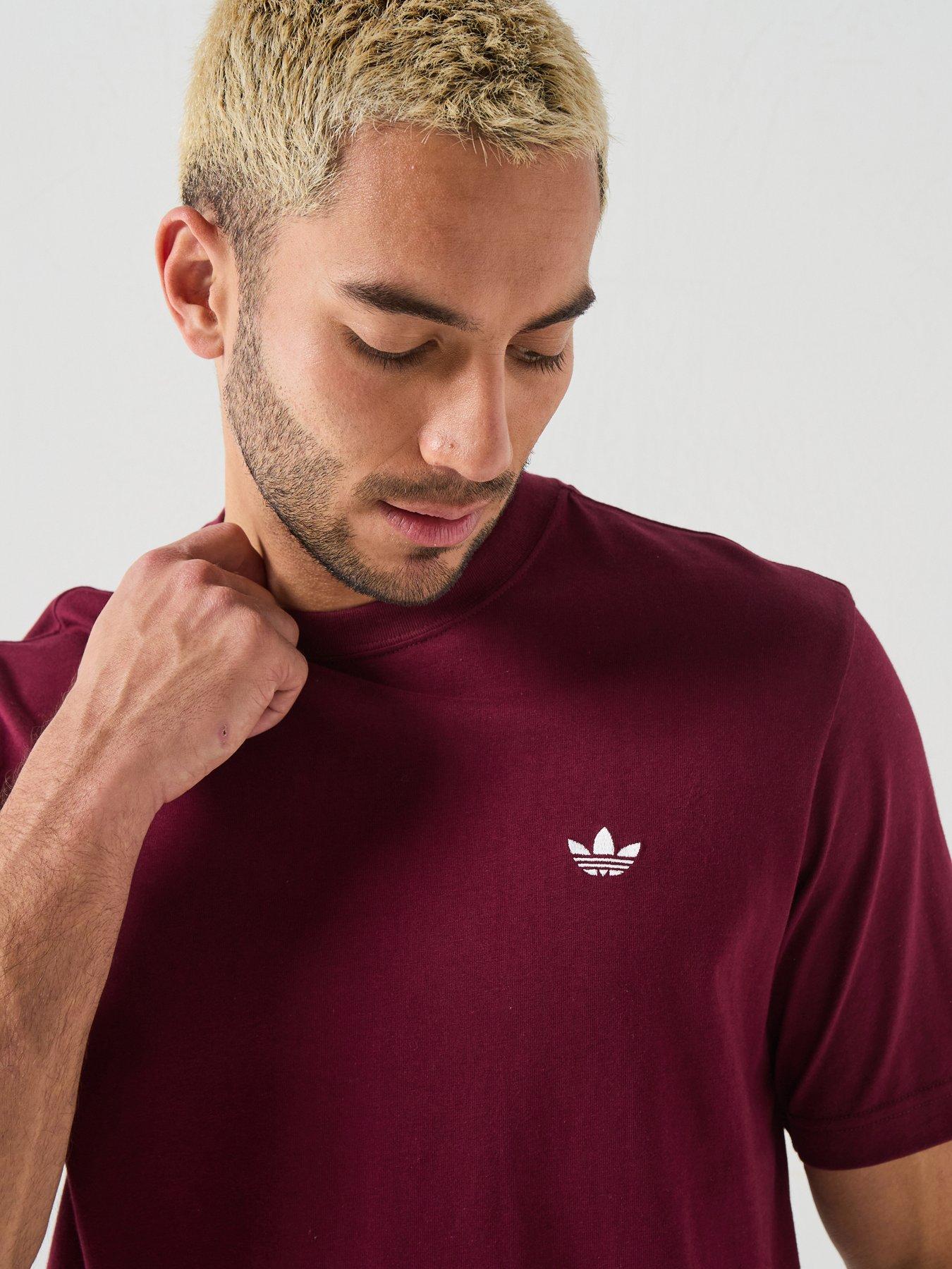 Image 4 of 6 of adidas Originals Mens Essentials Regular Tee - Burgundy