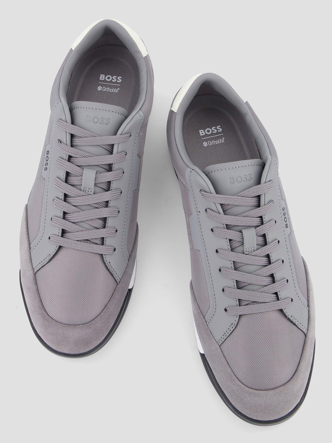 Image 3 of 7 of BOSS Nitan Mix Material Runner Trainers - Grey