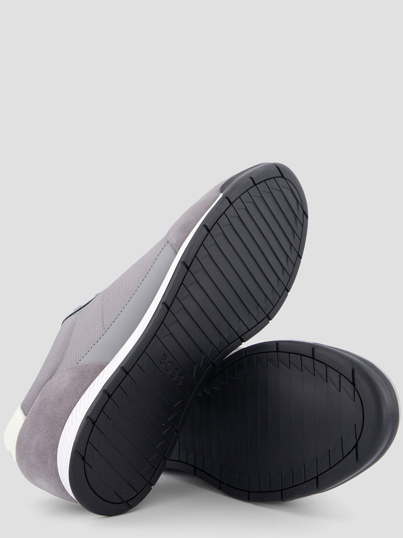Image 4 of 7 of BOSS Nitan Mix Material Runner Trainers - Grey