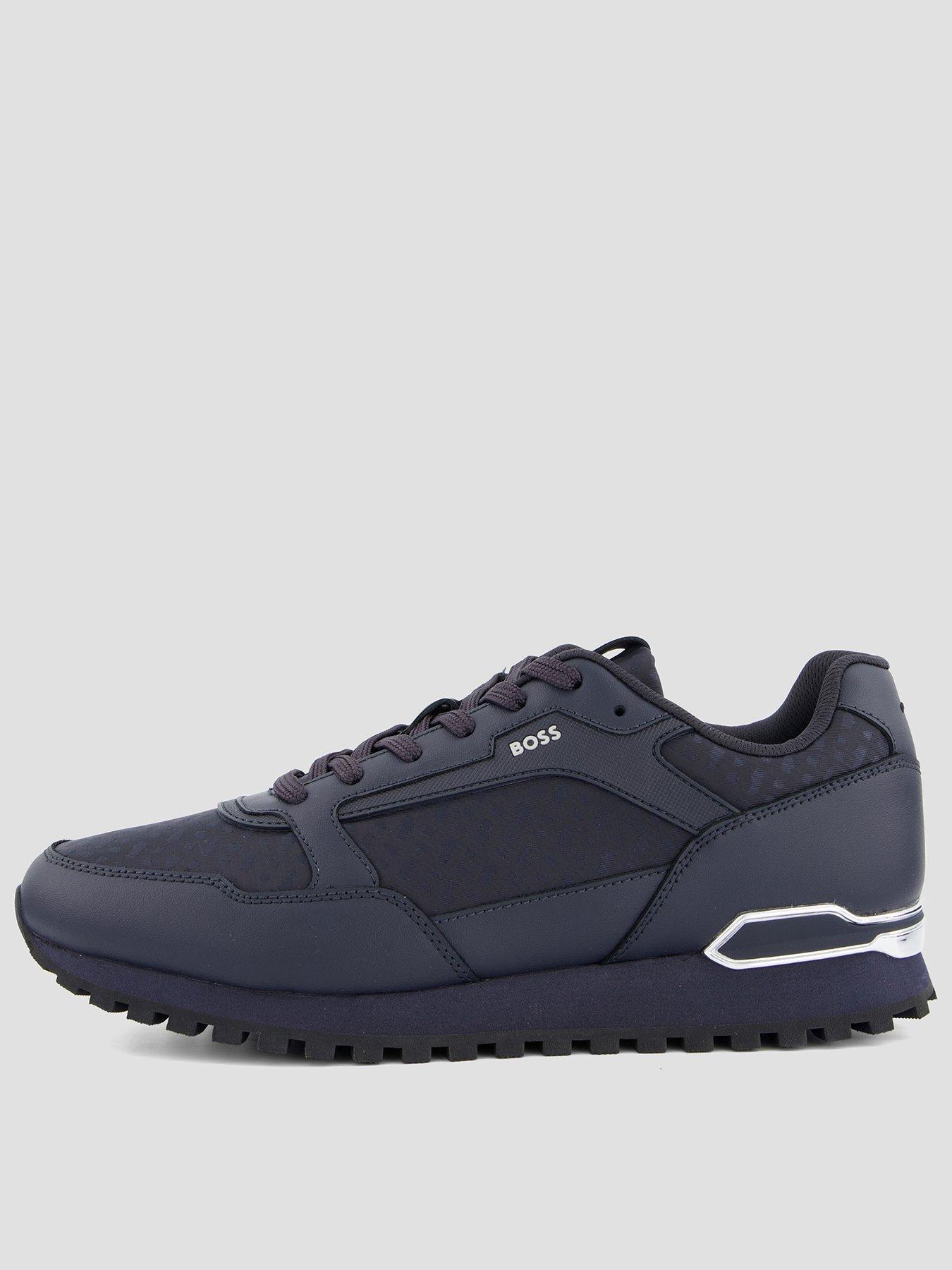 BOSS Boss Parkour-l Runn Monogram Trainers - Navy