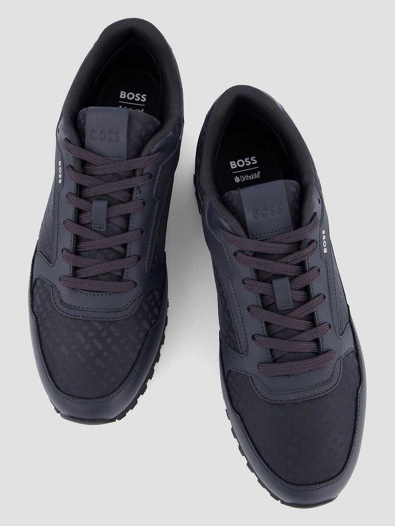 Image 3 of 7 of BOSS Parkour-L Runn Monogram Trainers - Navy