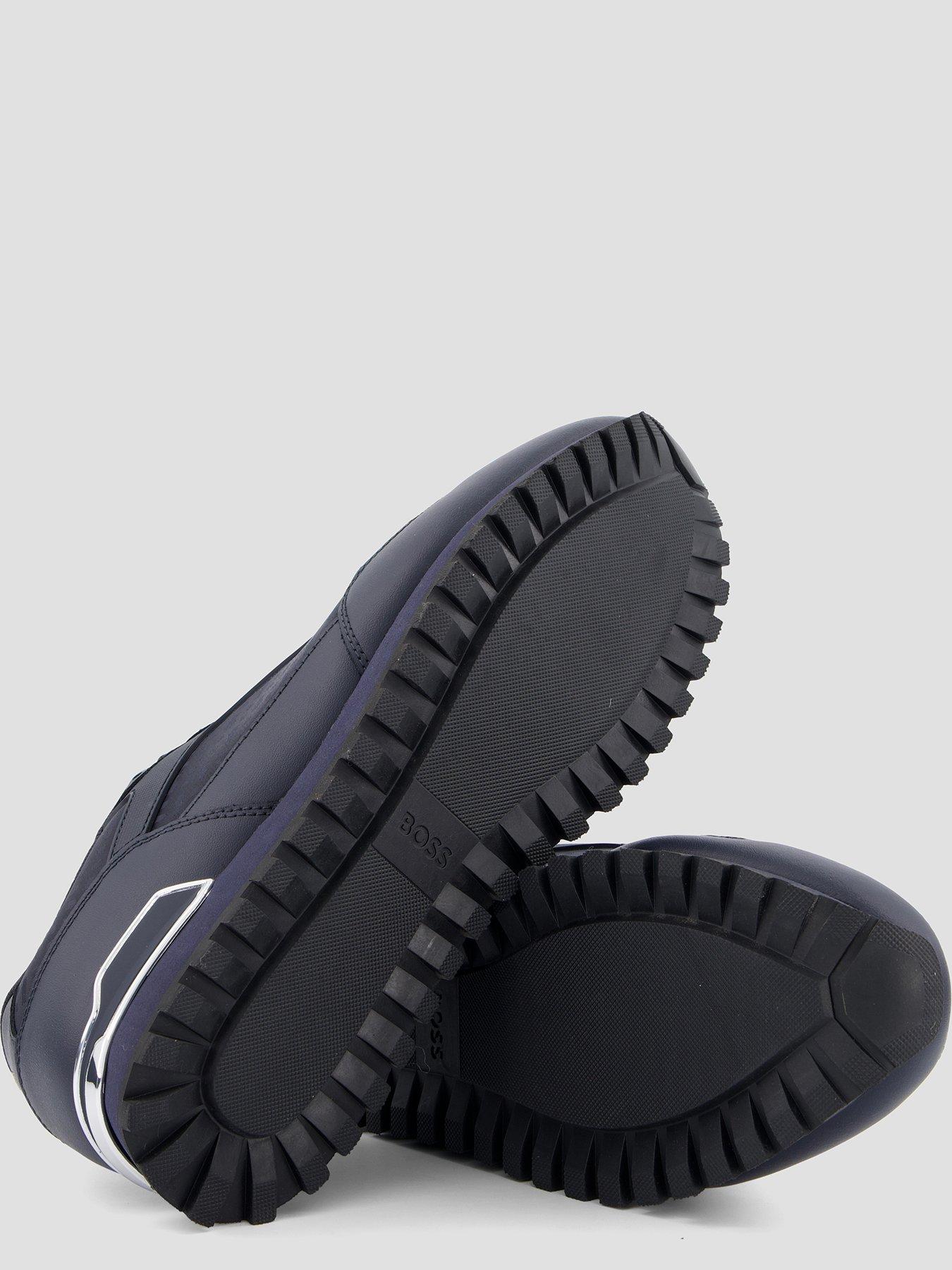 Image 4 of 7 of BOSS Parkour-L Runn Monogram Trainers - Navy