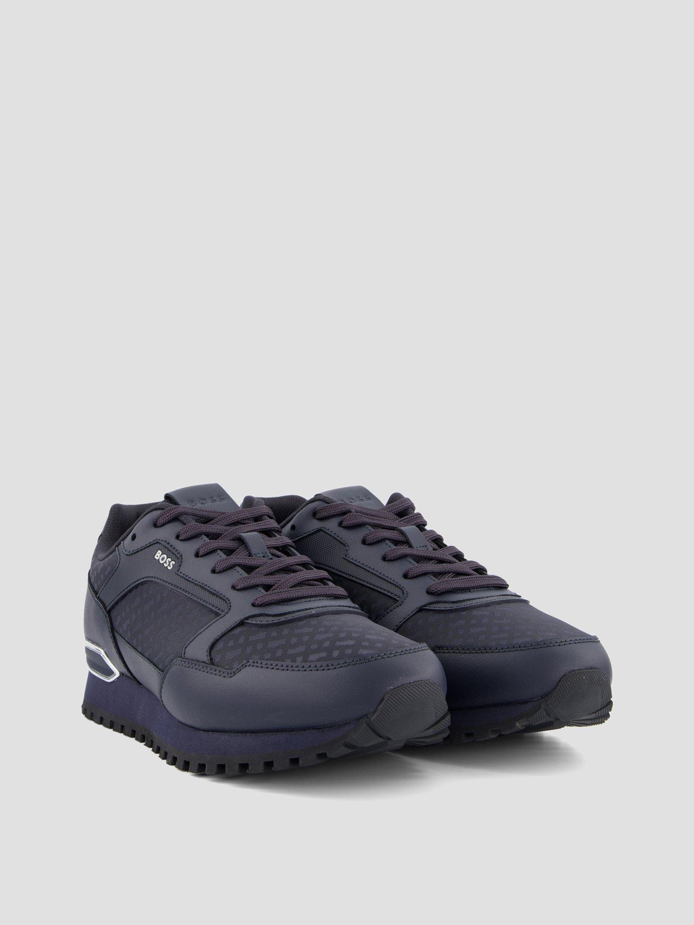 Image 6 of 7 of BOSS Parkour-L Runn Monogram Trainers - Navy