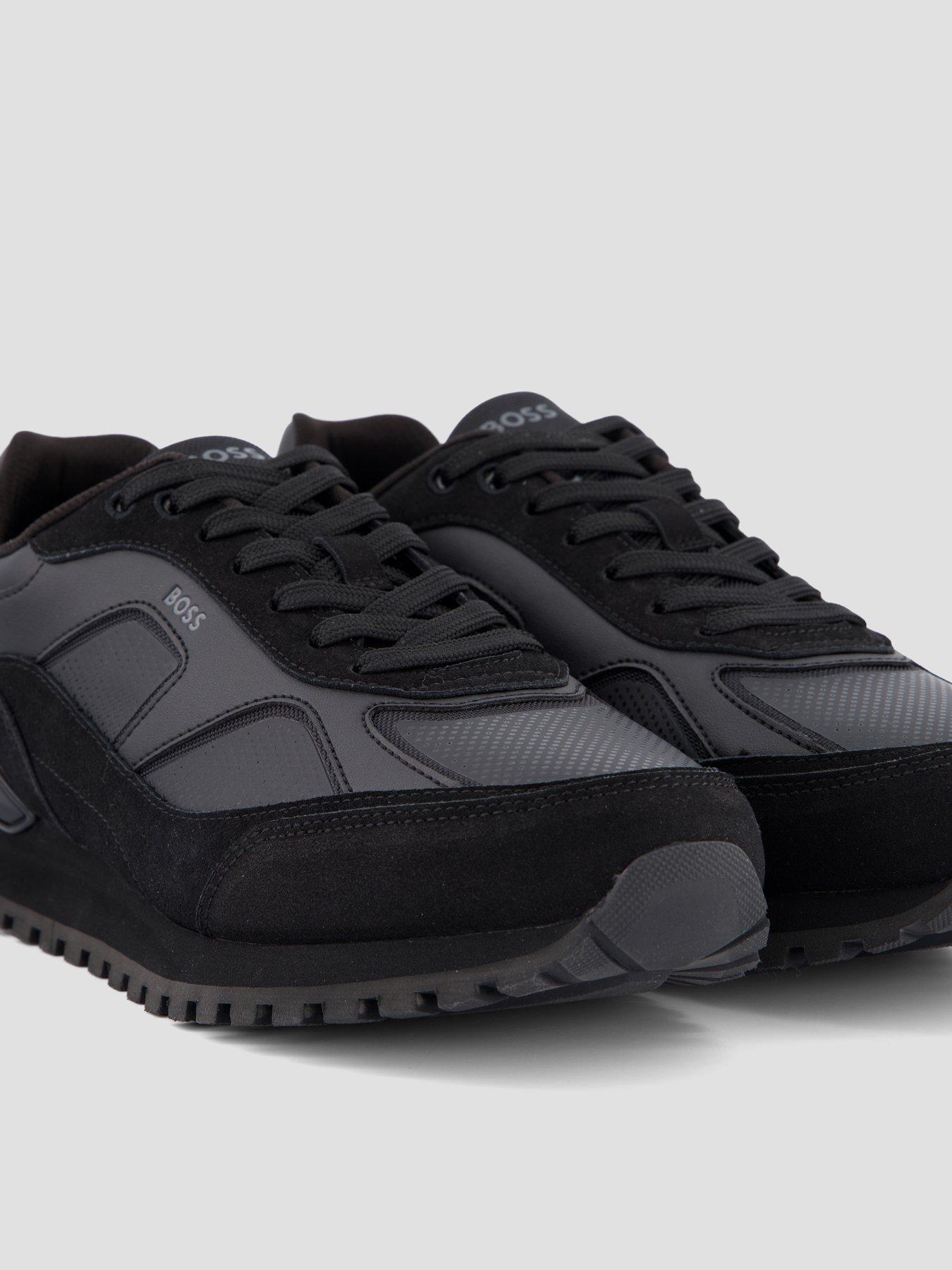 Image 5 of 7 of BOSS Boss Parkour-l Runn Suede Overlay Trainers - Black