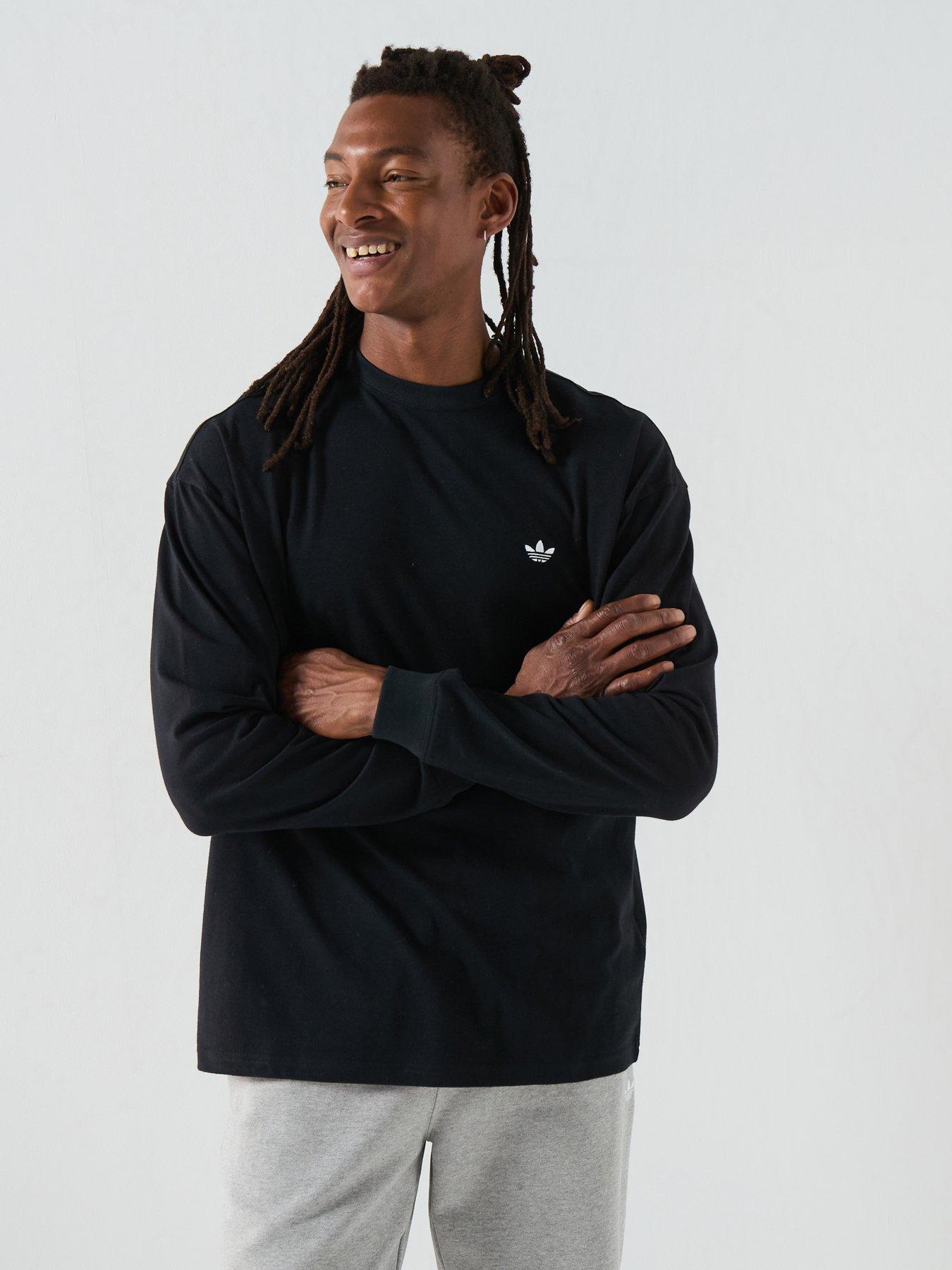 adidas Originals Mens Essentials Longsleeve Tee - Black
