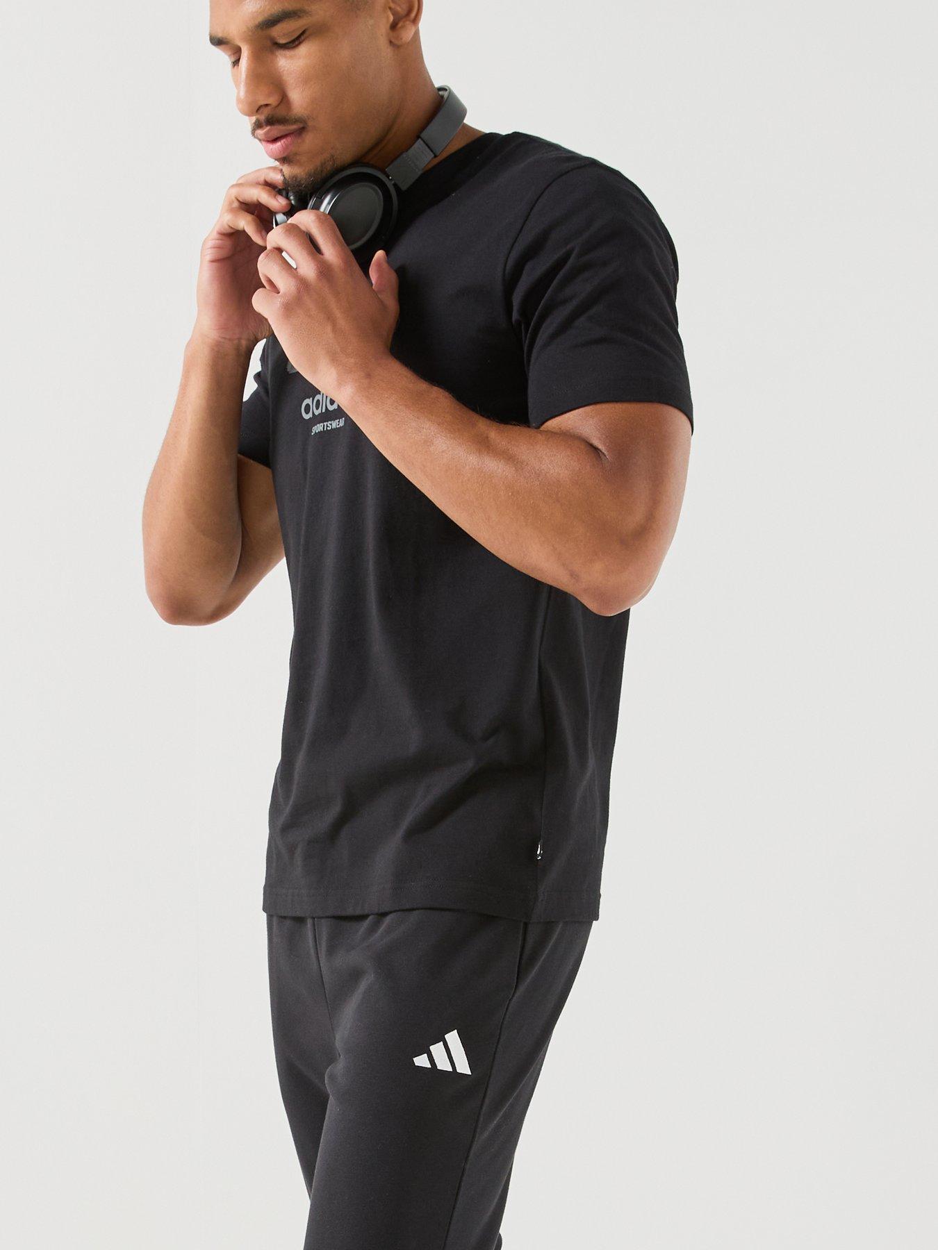 Image 4 of 4 of adidas Sportswear Mens Essentials French Terry Joggers - Black