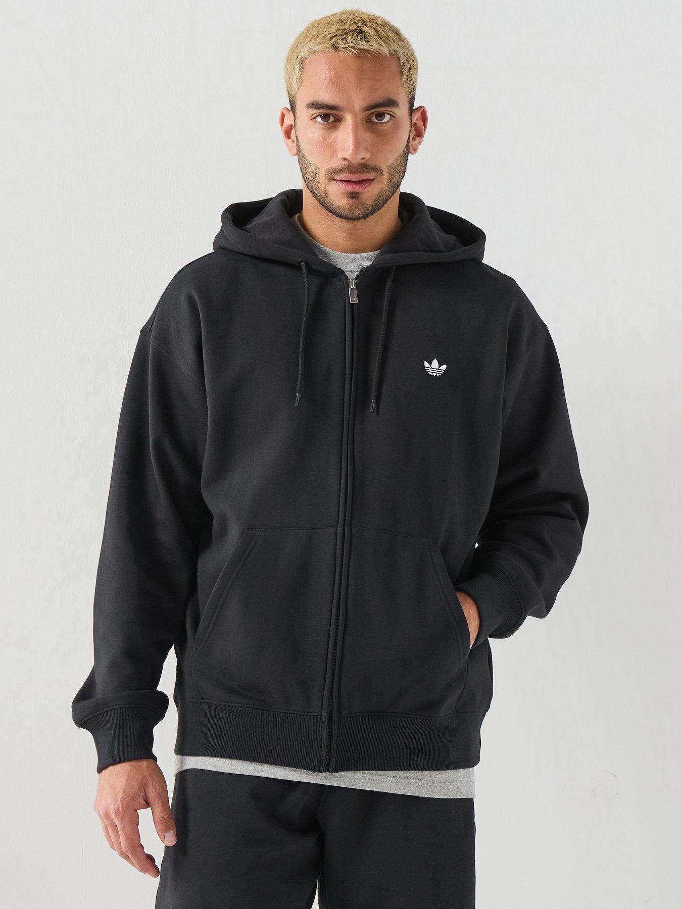 Image 1 of 6 of adidas Originals Mens Essentialong Sleeve Fleece Hoodie - Black