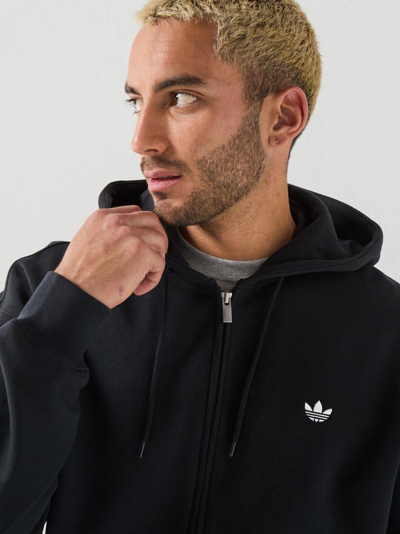 Image 4 of 6 of adidas Originals Mens Essentialong Sleeve Fleece Hoodie - Black
